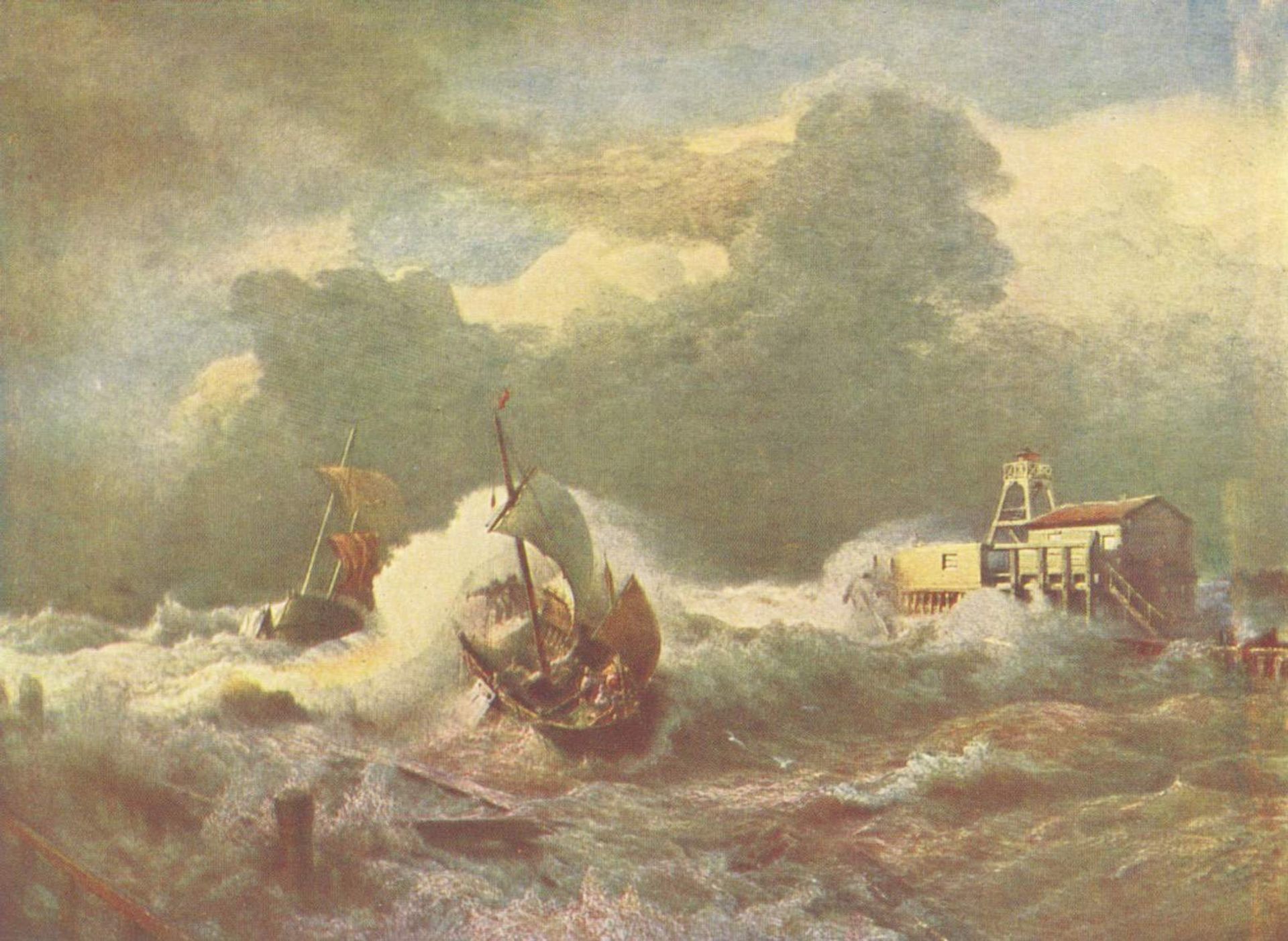 Lighthouse at Ostend by Andreas Achenbach