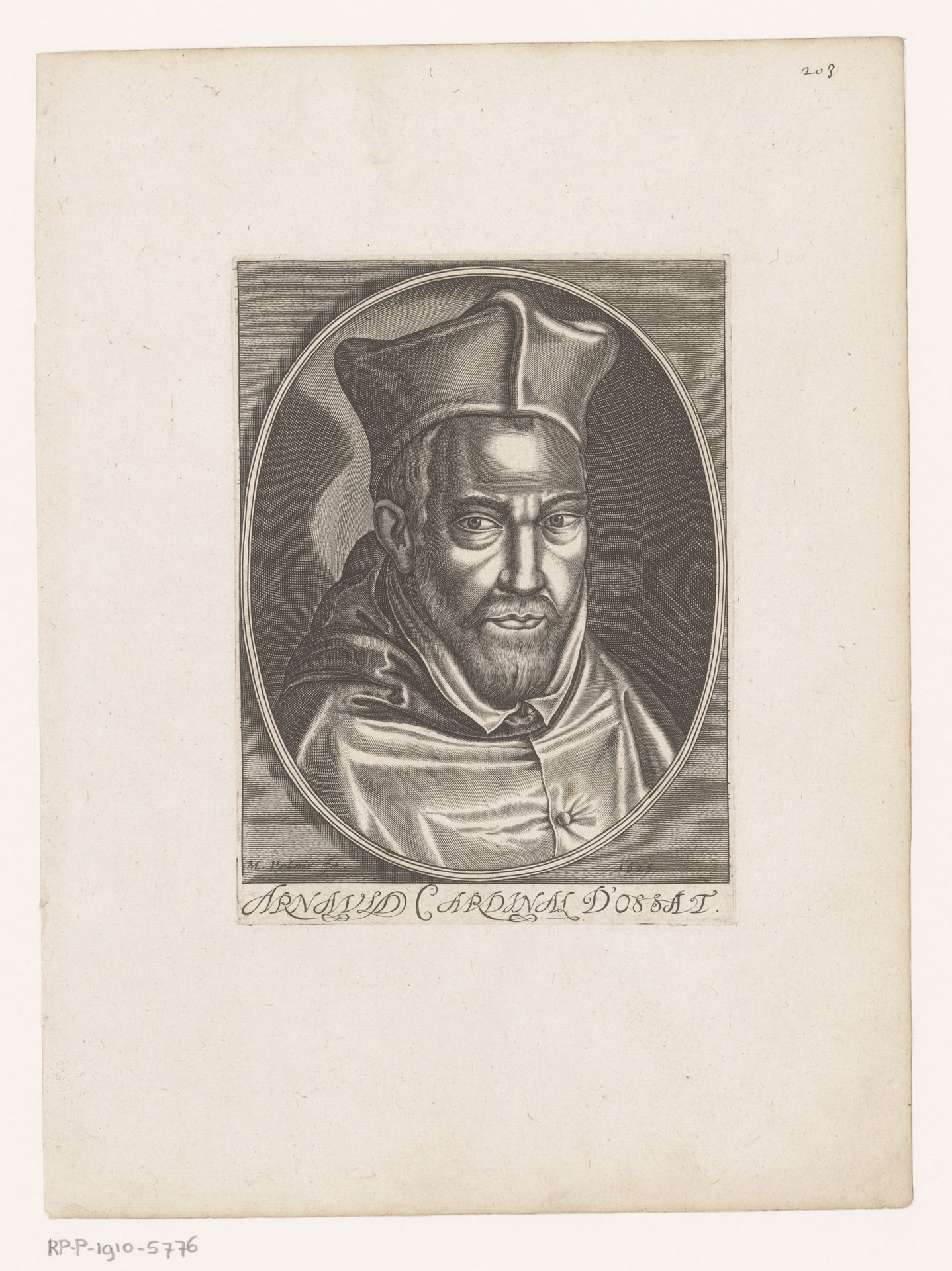Portret van Arnaud d'Ossat by J. Michel Pelais