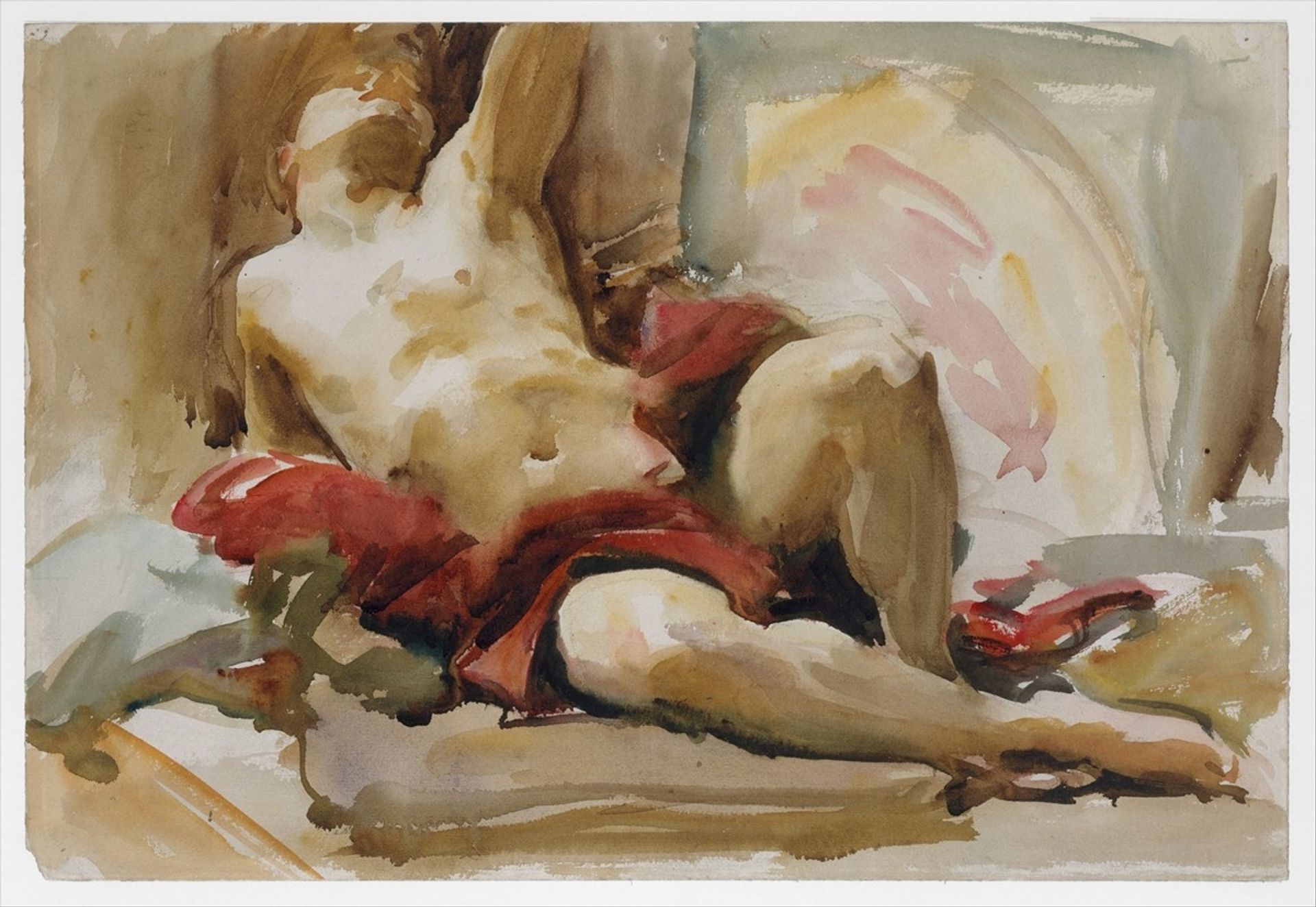 Man with Red Drapery by John Singer Sargent