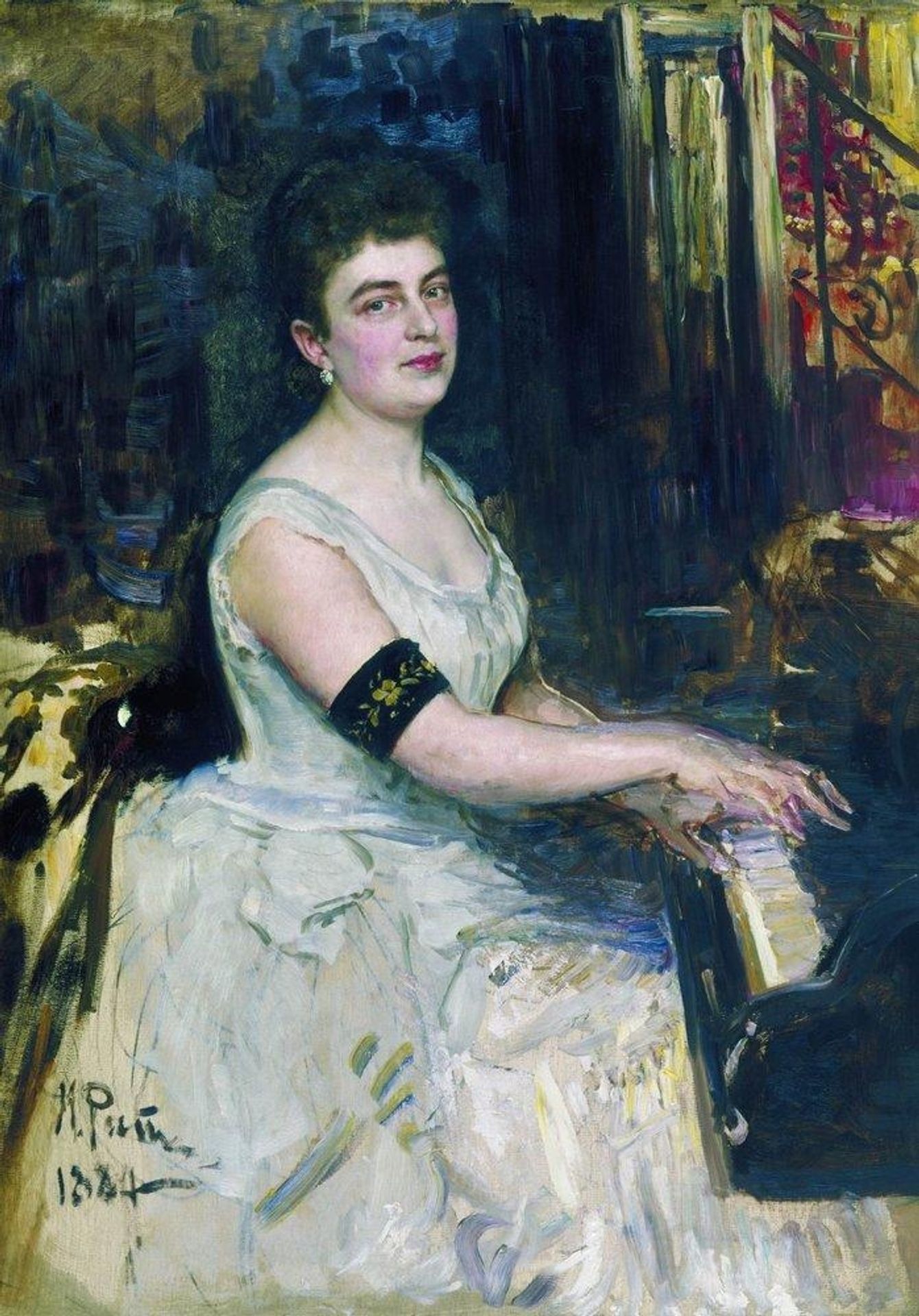Portrait of pianist M.K. Benoit by Ilya Repin