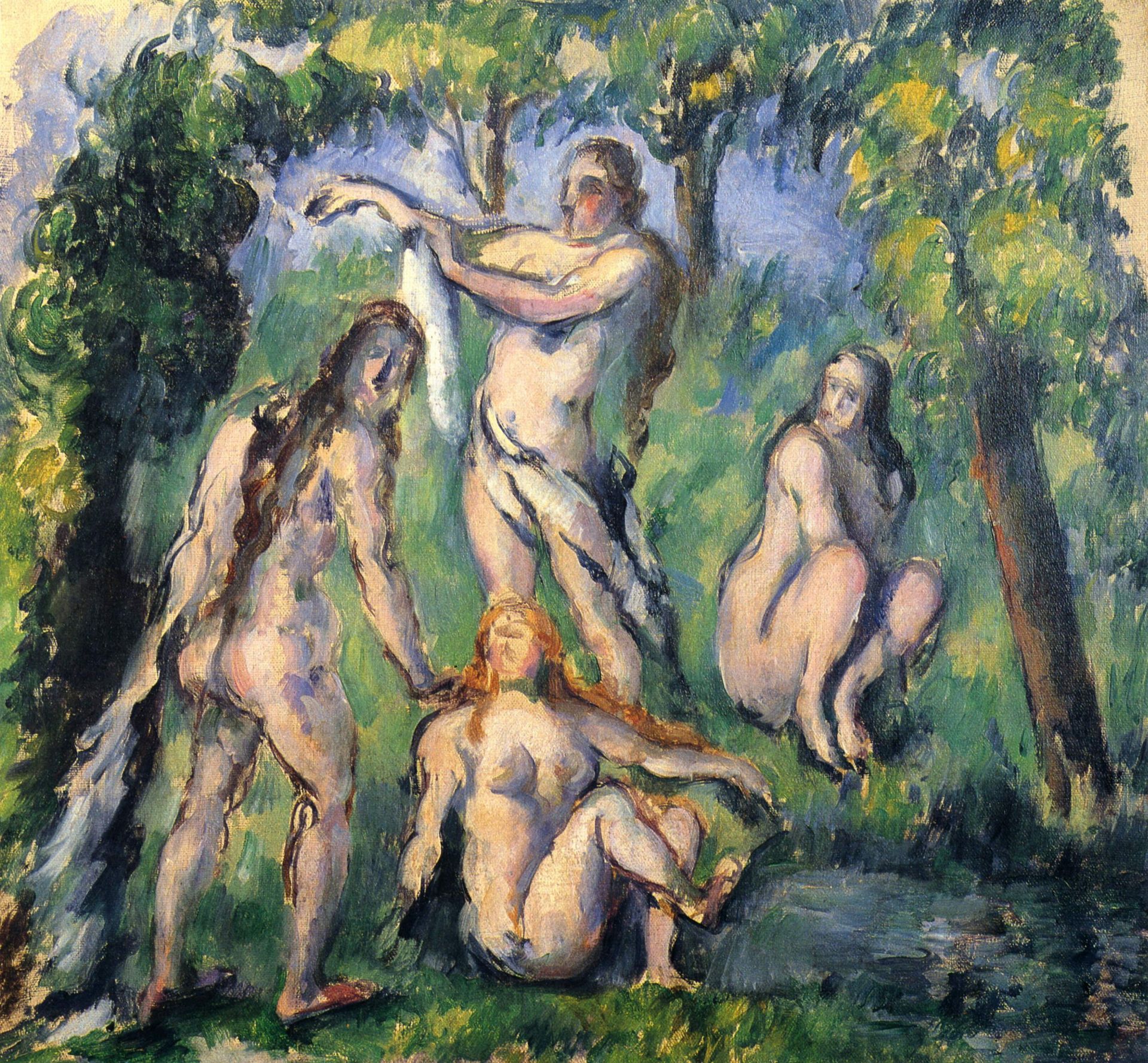 Four Bathers by Paul Cézanne