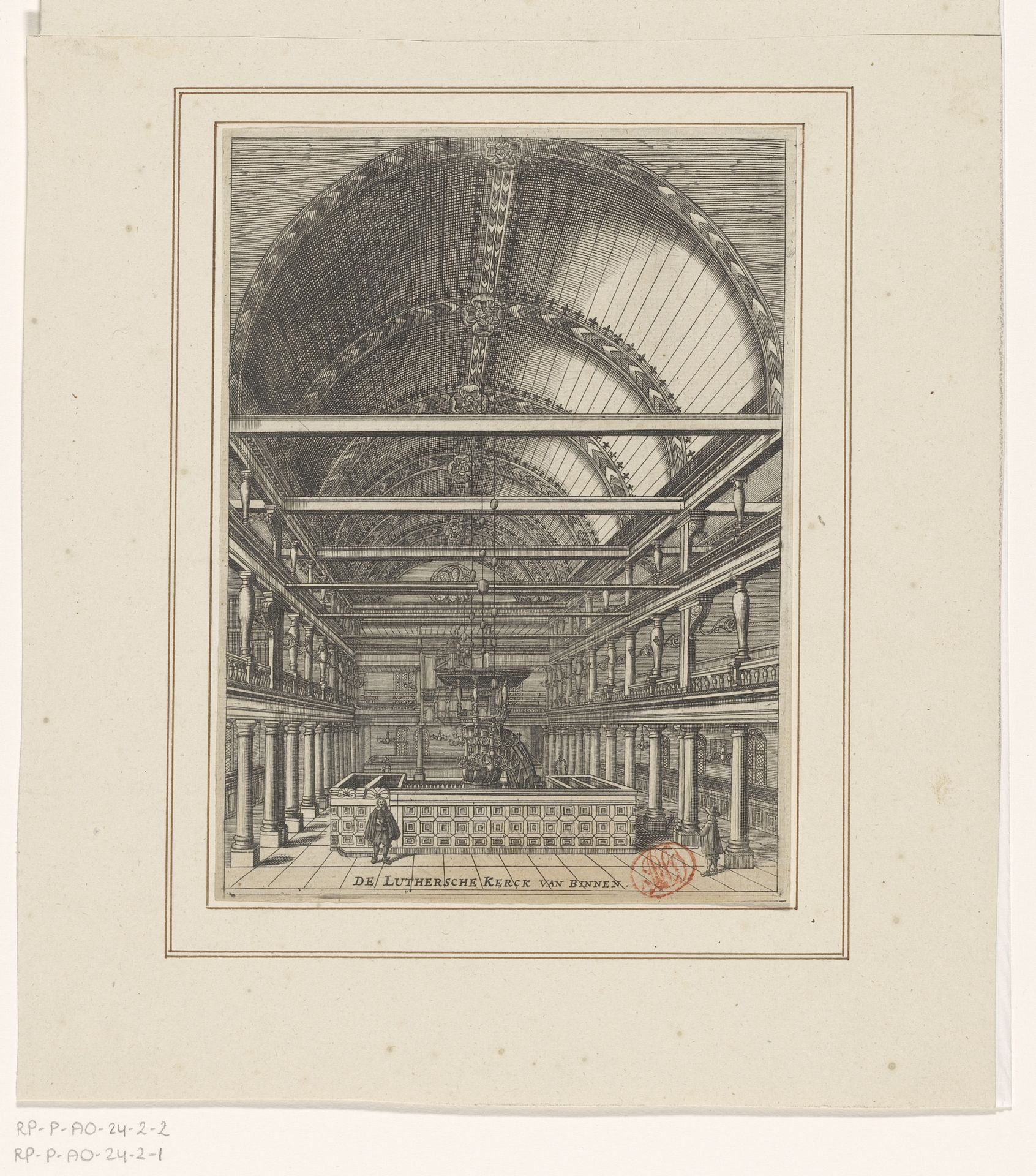 Interieur van de Oude Lutherse Kerk te Amsterdam by Anonymous