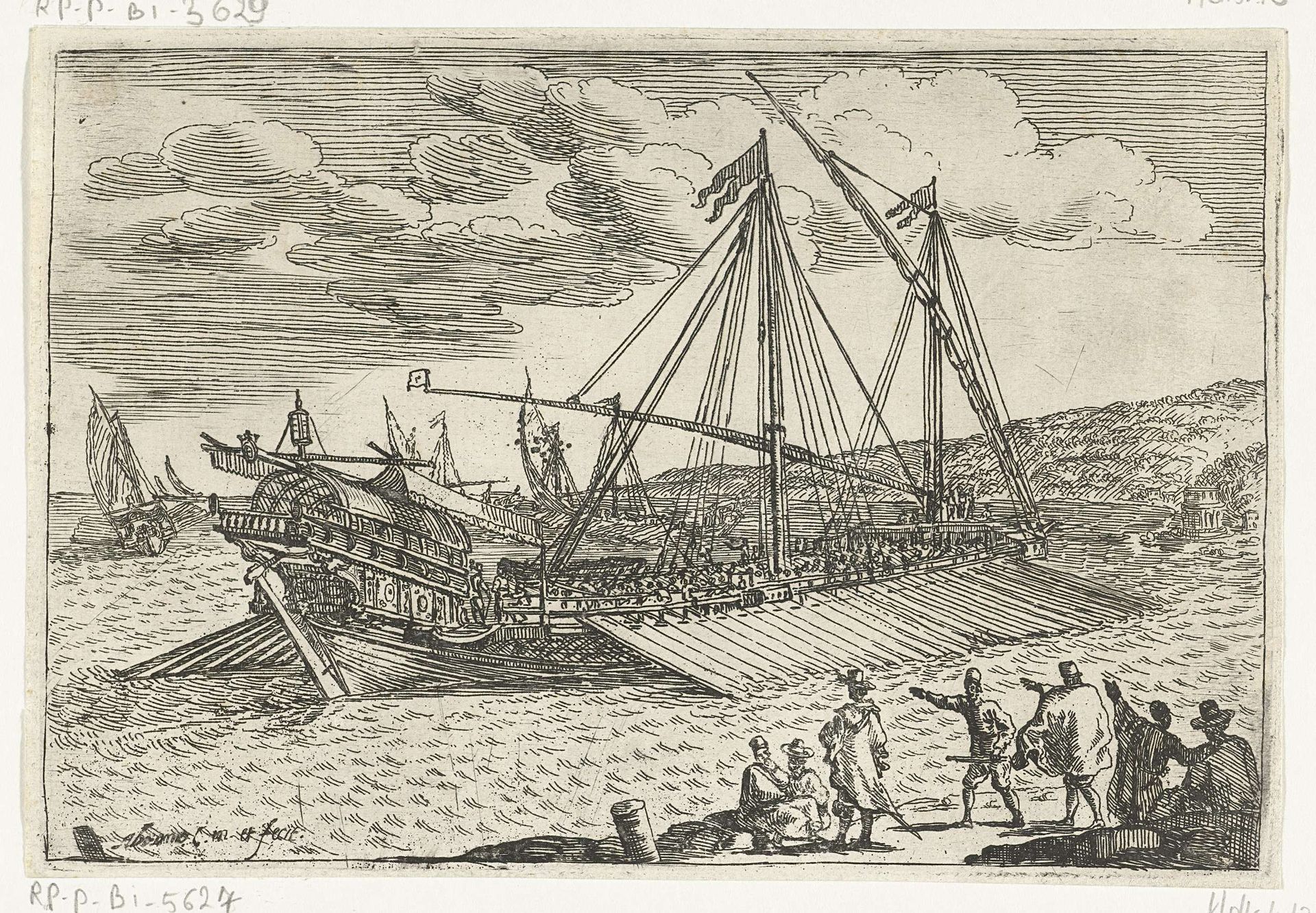 Turkse galei op zee by Abraham Casembroot