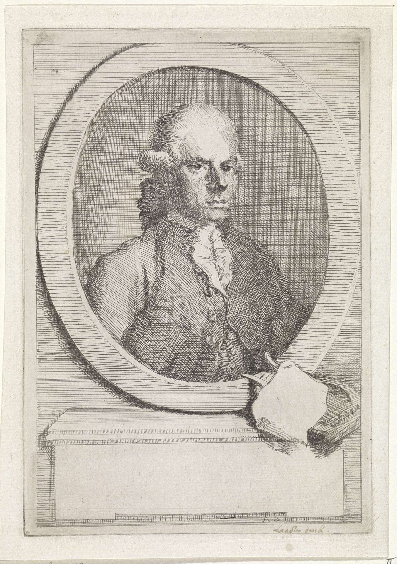 Portret van Jan van Os by Aert Schouman
