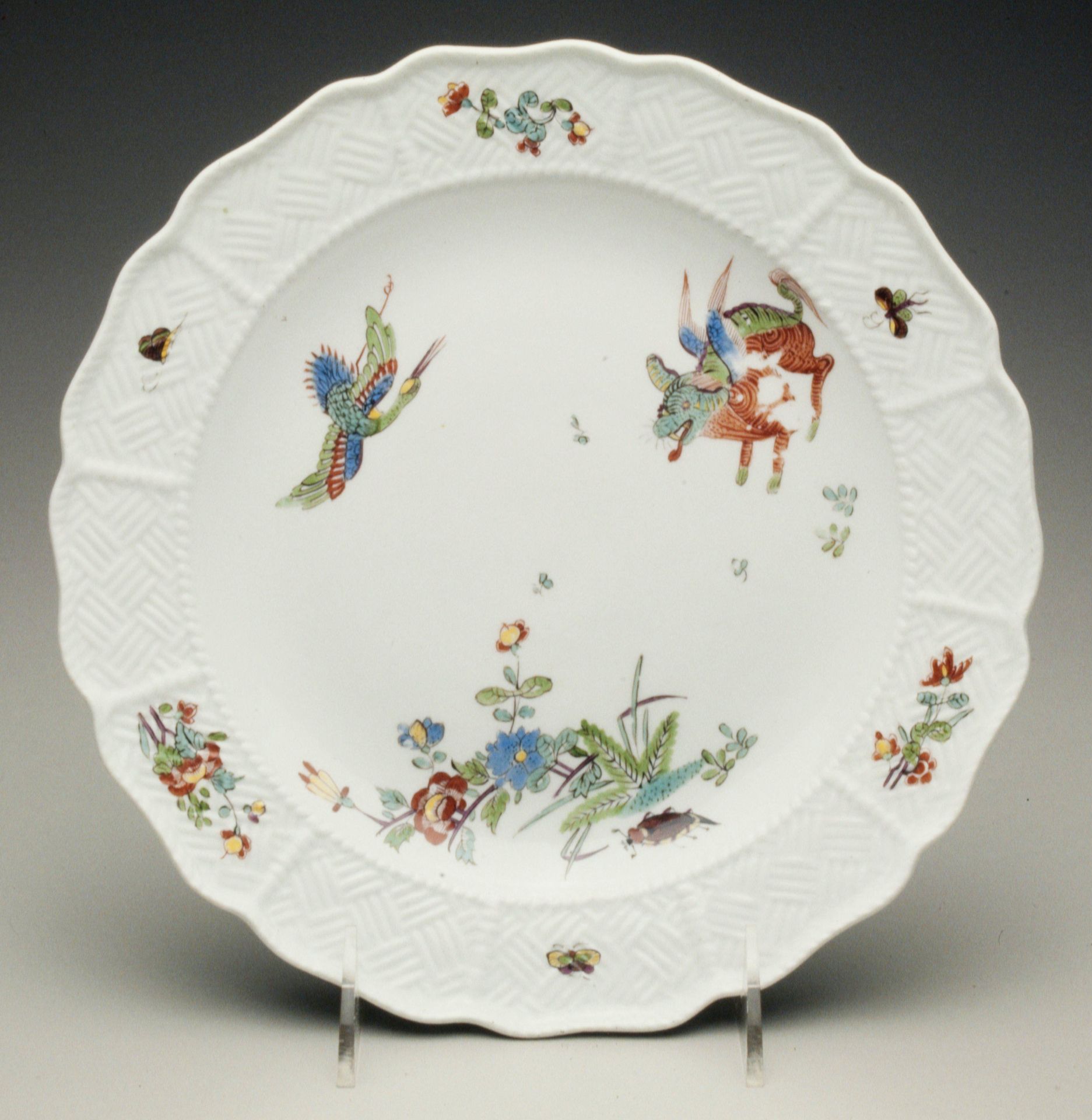 Kakiemon plate with beast by Anonymous