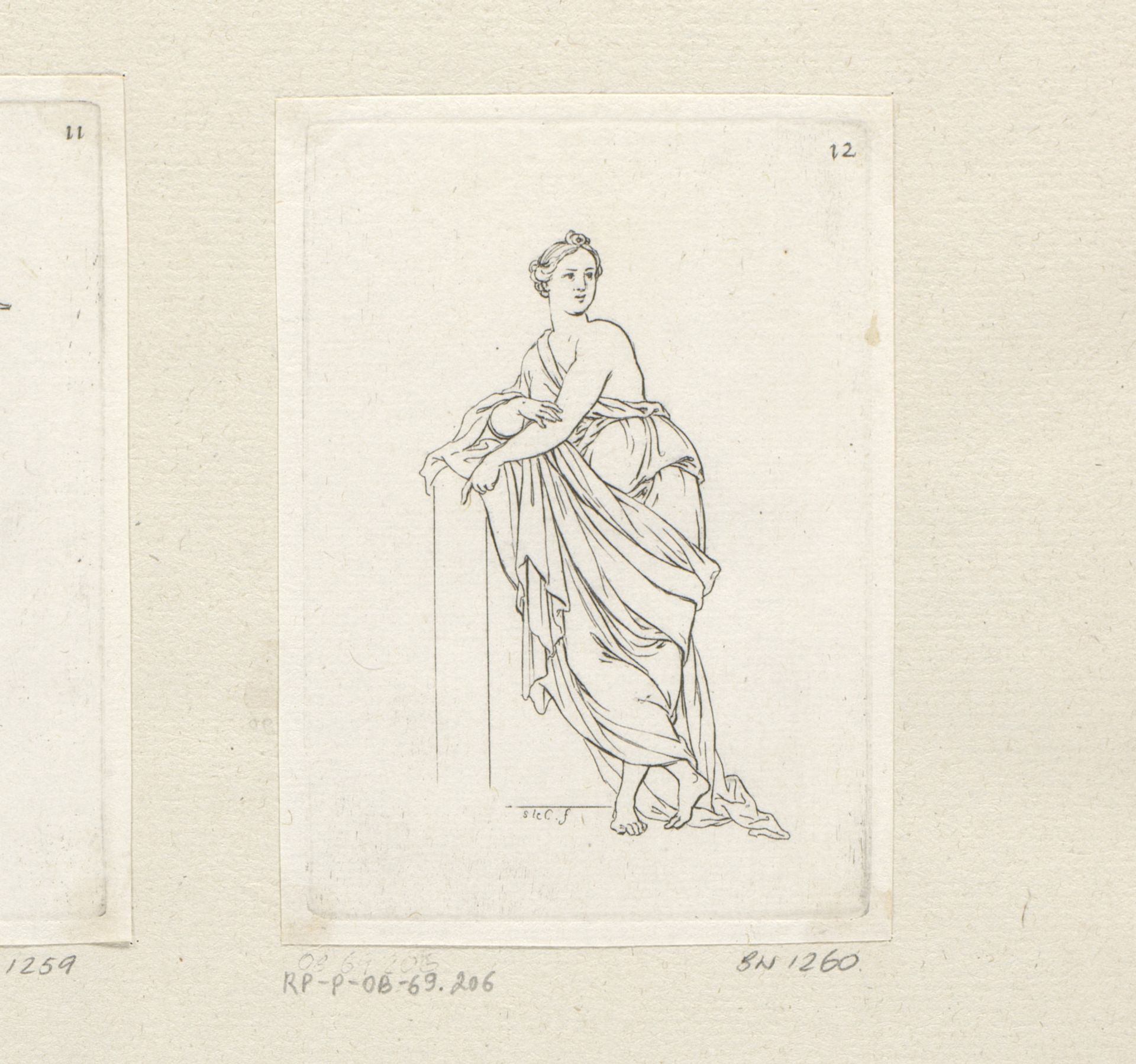Vrouw met ontblote linkerschouder by Sébastien Leclerc I