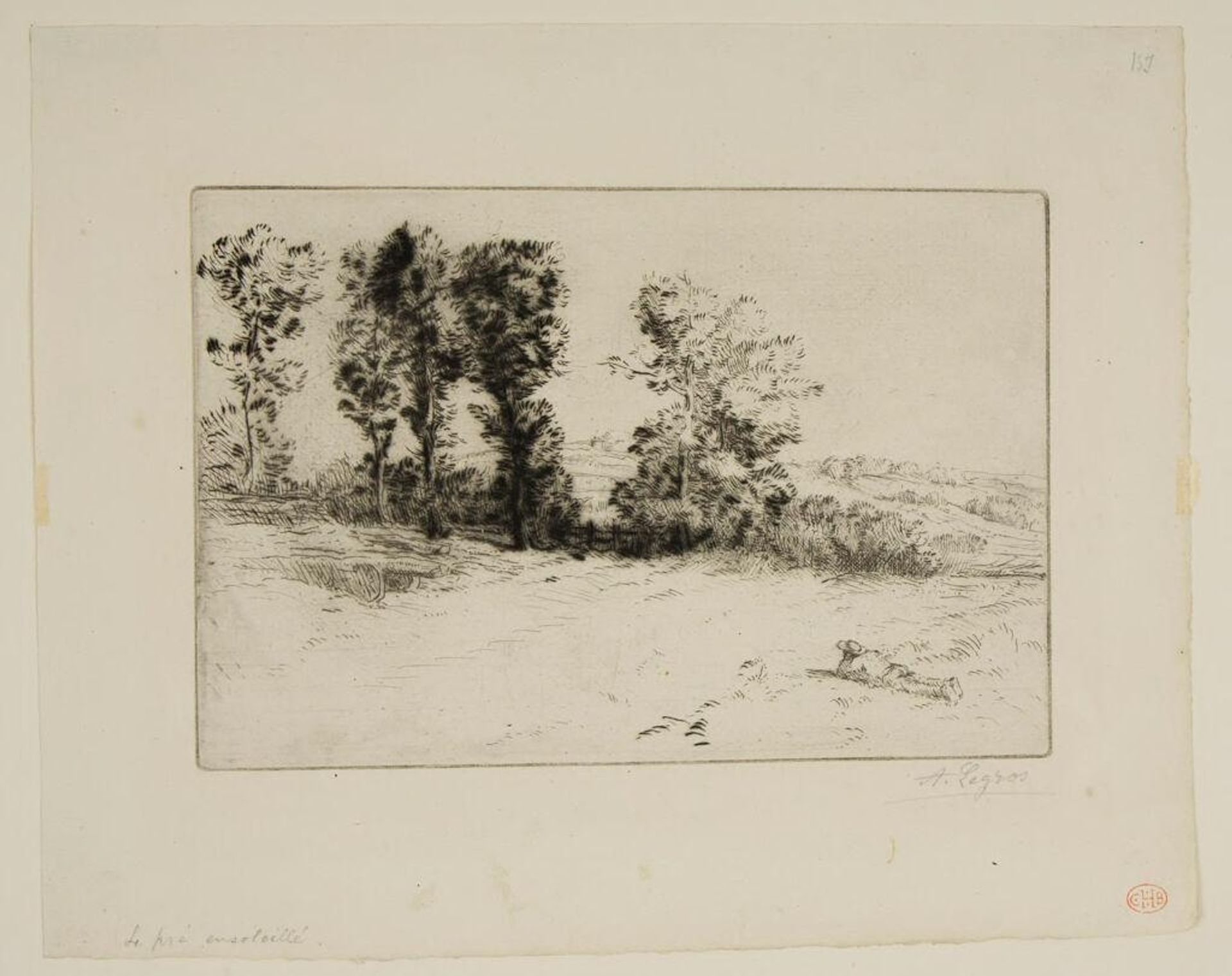 Meadow Bathed in Sunshine by Alphonse Legros