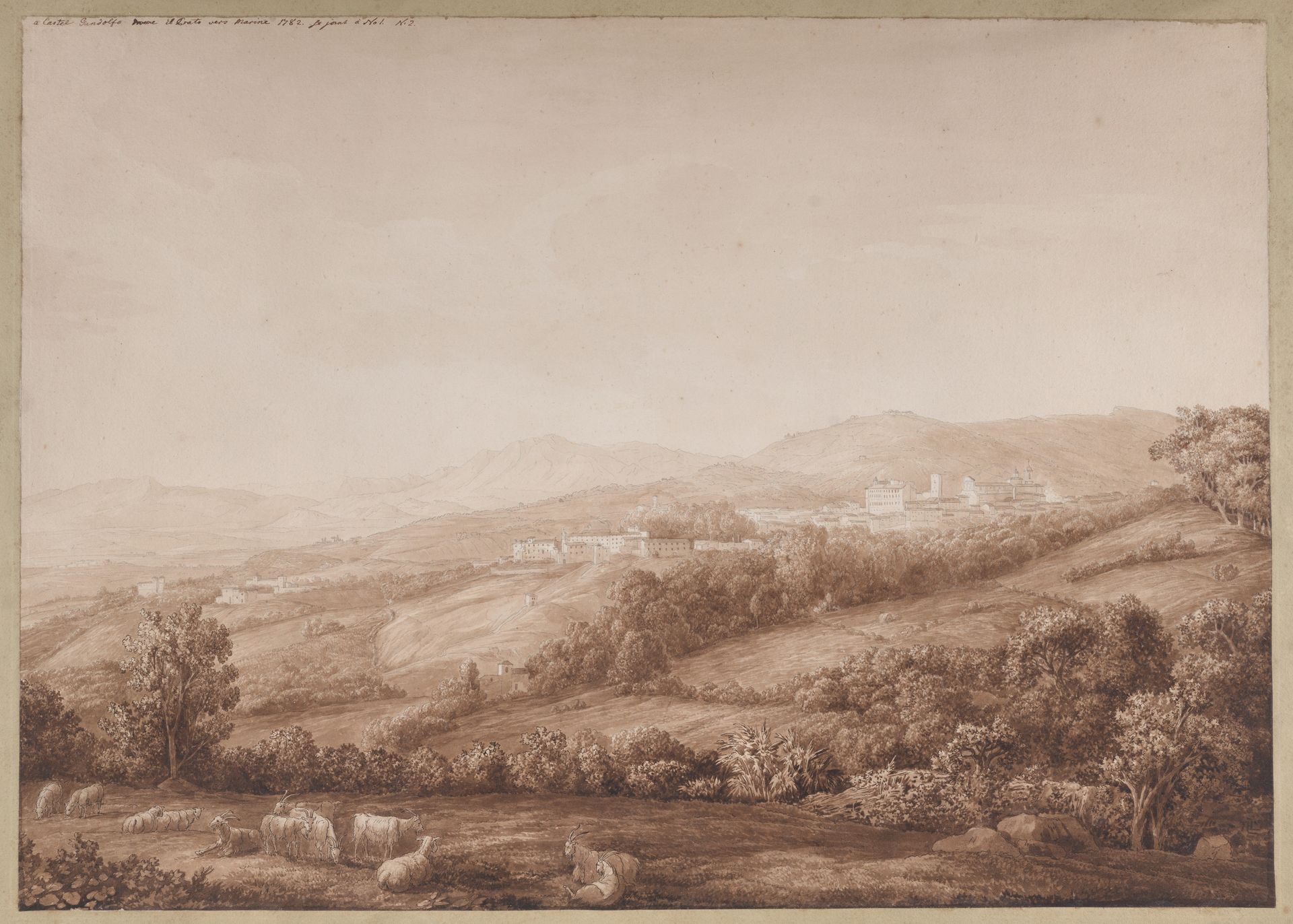 View of Marino in the Alban Hills by Jacob Philipp Hackert