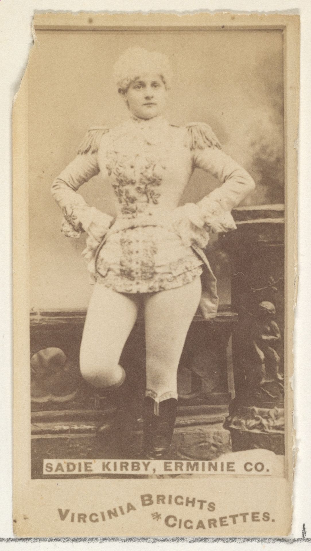Sadie Kirby, Erminie Co., from the Actors and Actresses series (N45, Type 1) for Virginia Brights Cigarettes by Allen & Ginter
