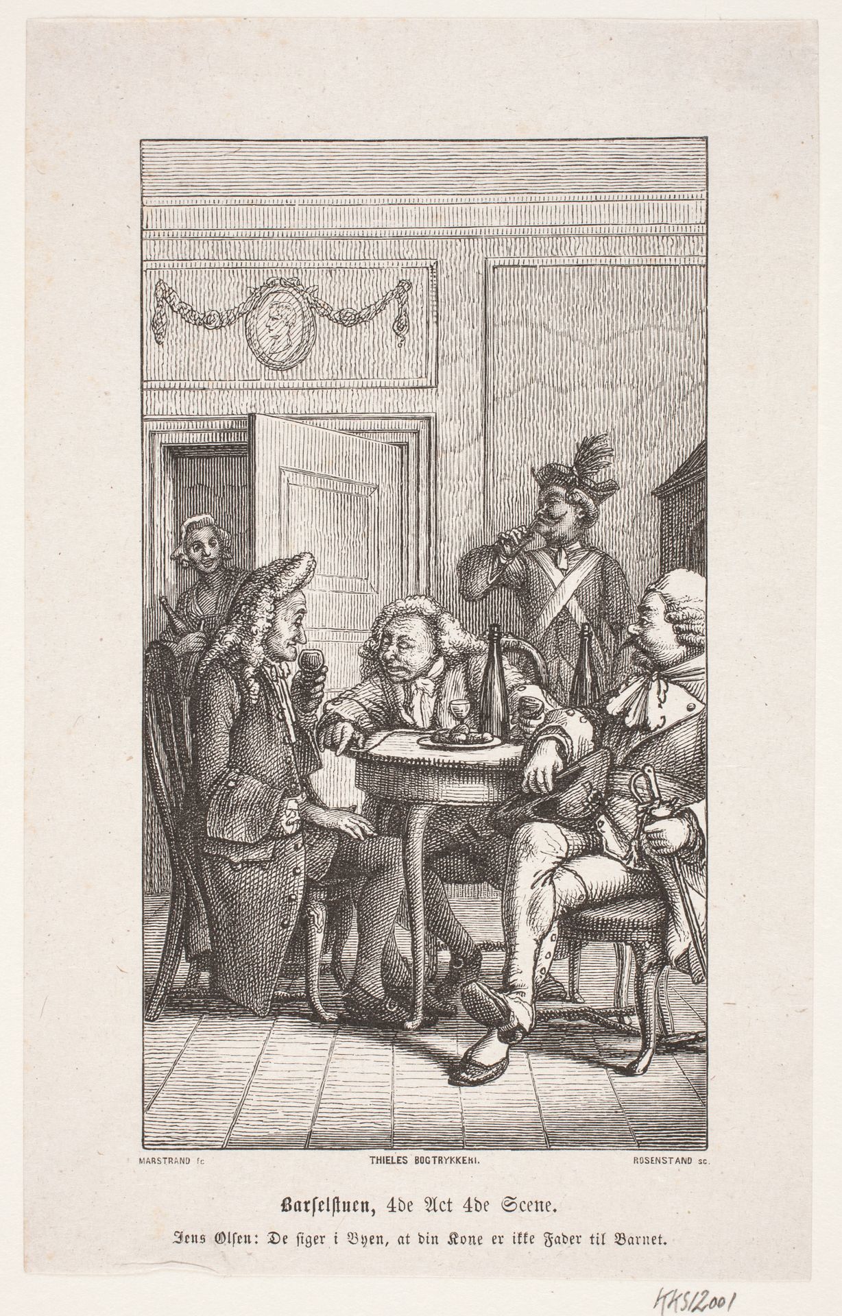 Holberg, Barselstuen, IV, 4 by Johan Frederik Rosenstand