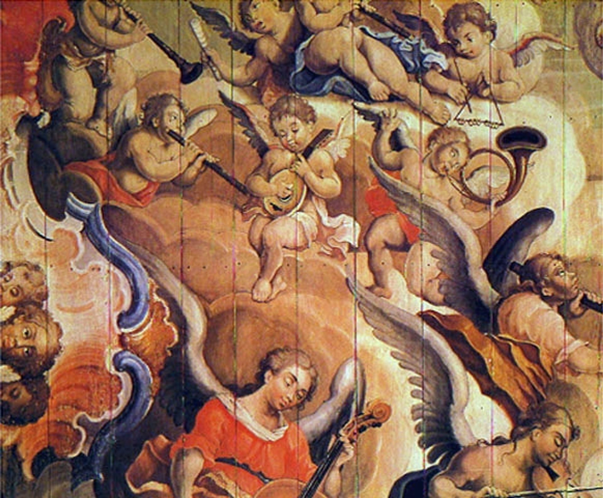Anjos músicos (detail) by Mestre Ataíde