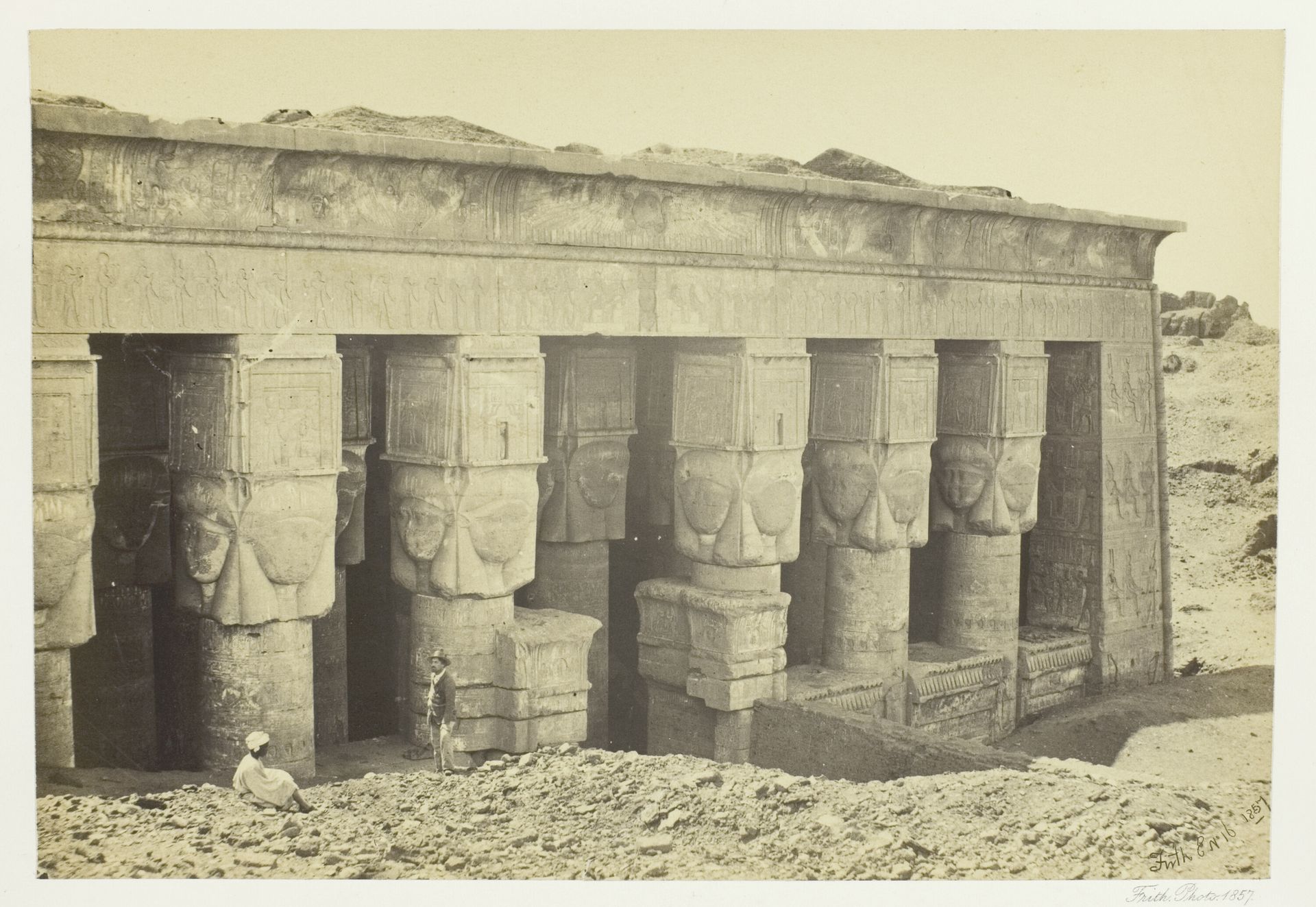 Portico of the Temple of Dendera by Francis Frith