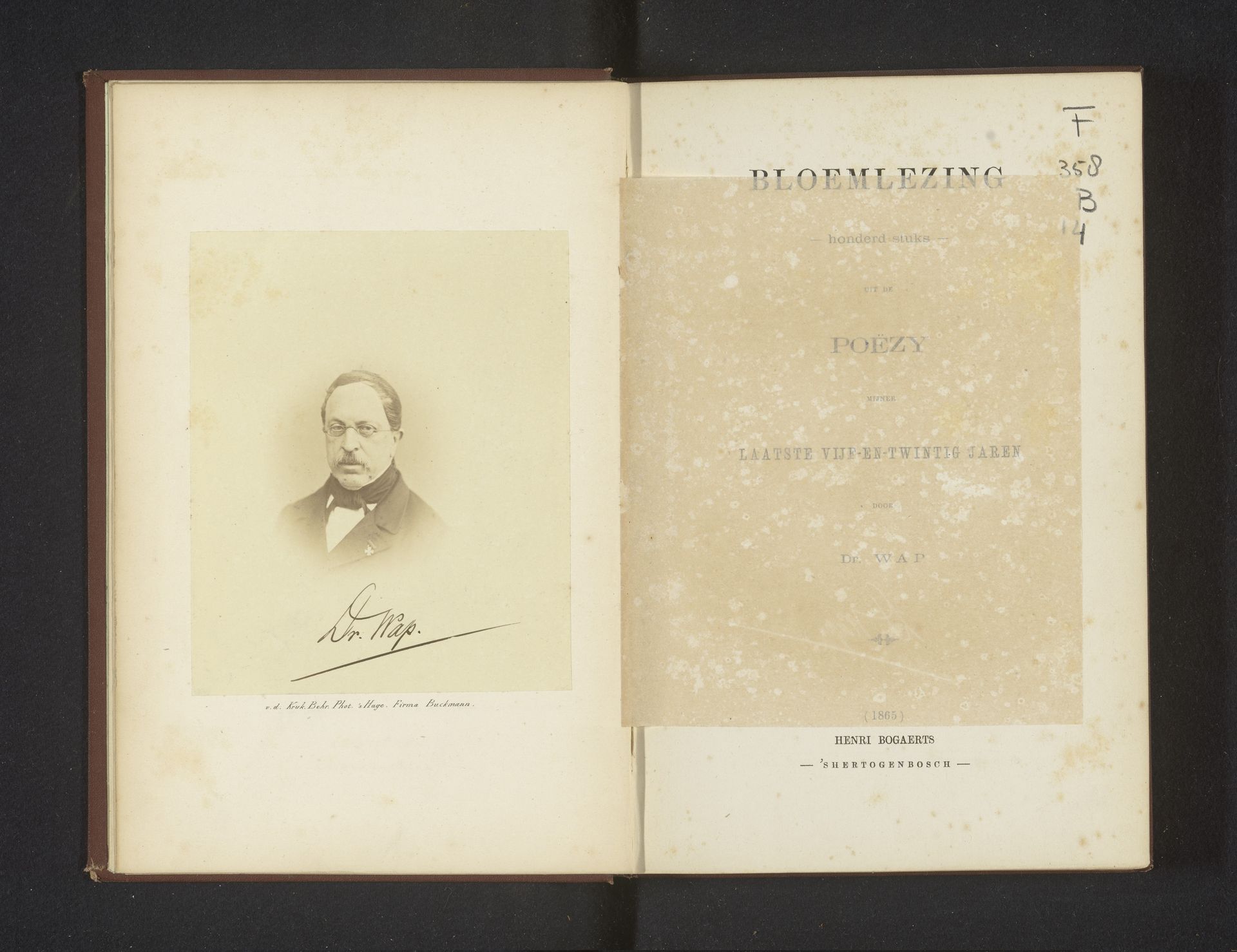 Portret van Johannes Jacobus Franciscus Wap by firma J.H. Buckmann