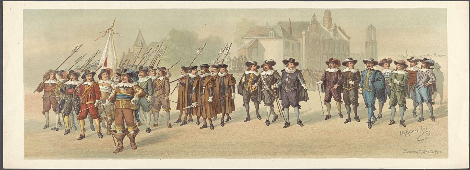 Utrechtse maskerade van 1886 (derde plaat) by Anthony Grolman