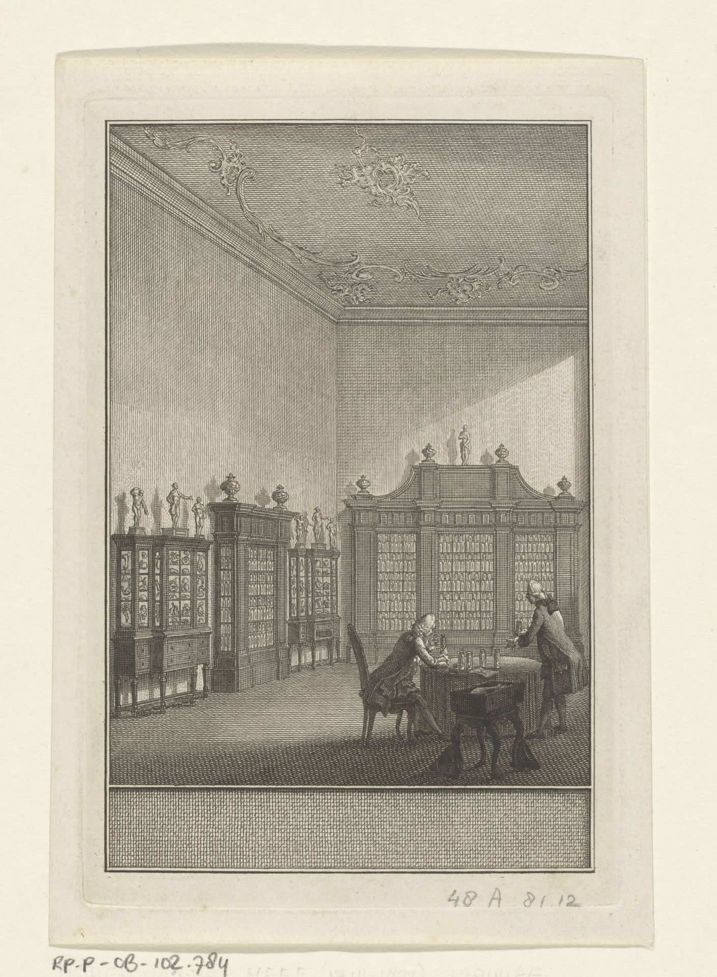 Kabinet van Bernhard Siegfried Albinus by Noach van der (II) Meer