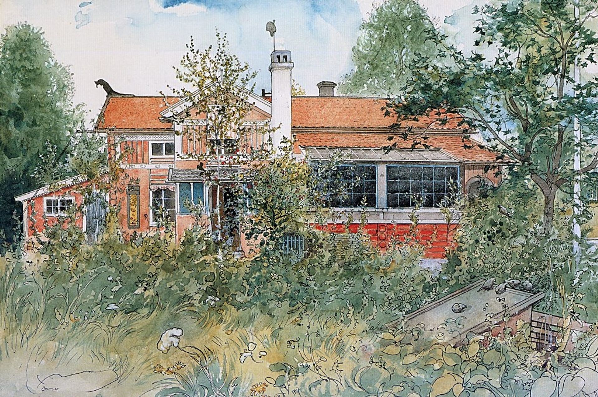 The Cottage by Carl Larsson