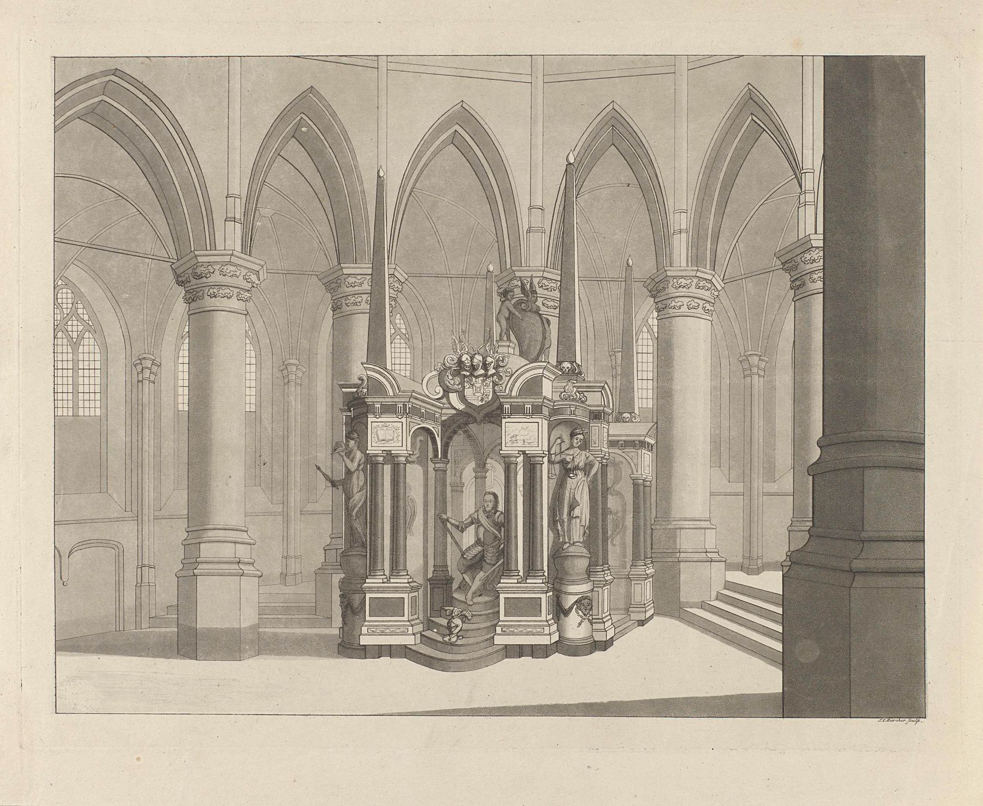 Graftombe van Willem I, prins van Oranje, 1623 by Johannes Cornelis Zürcher