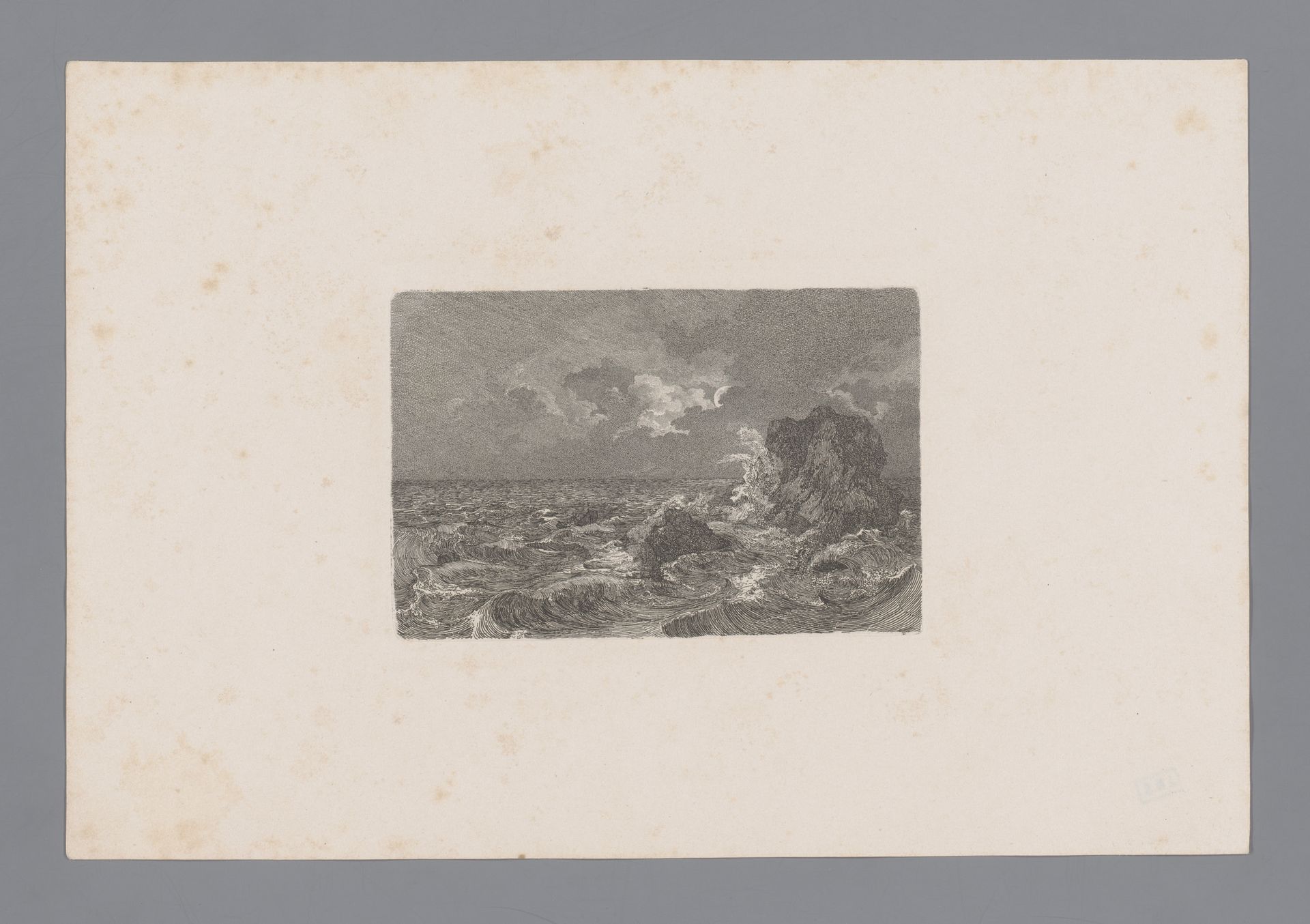 Nachtelijk zeegezicht by Carl August Lebschee