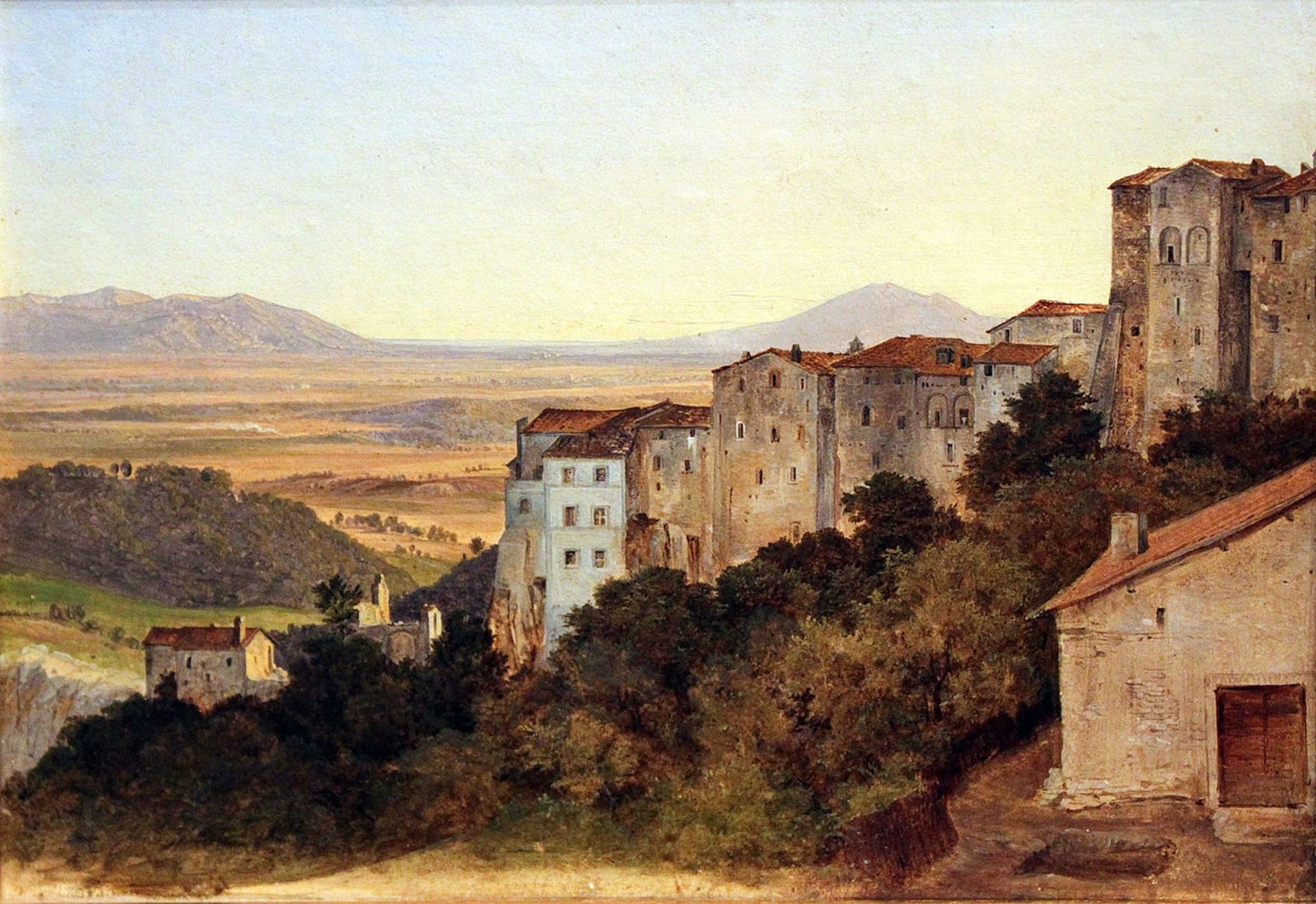 A view at Olevano by Heinrich Reinhold