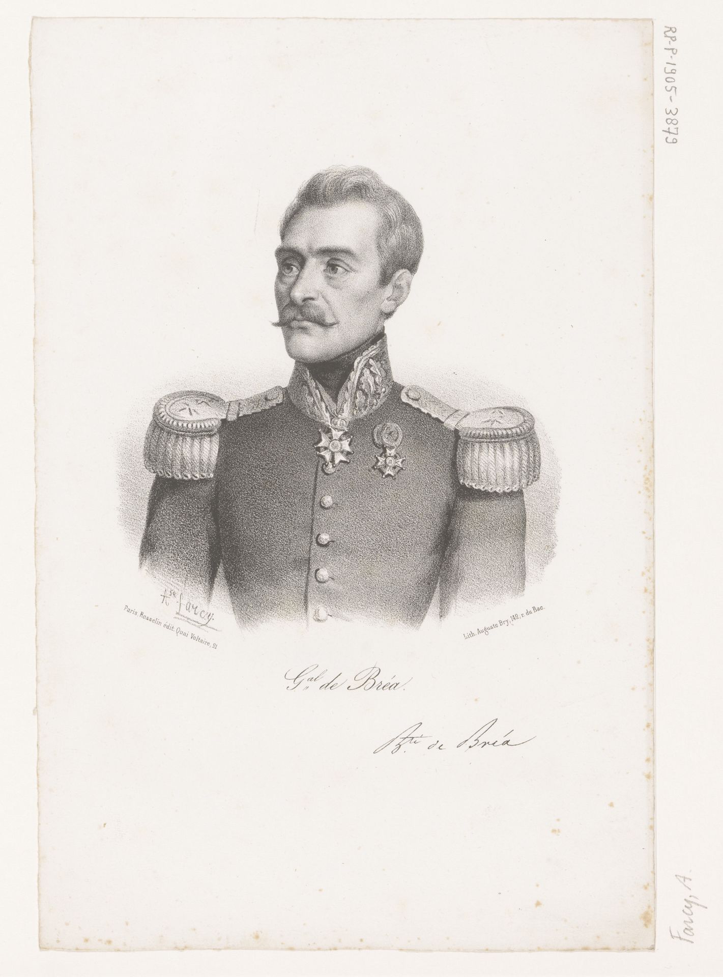 Portret van generaal Jean Baptiste Fidèle Bréa by Alphonse Farcy