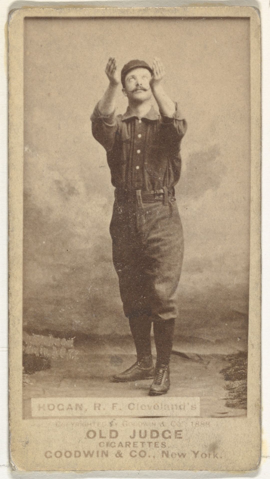 Mortimer Edward Hogan, Right Field, Cleveland, from the Old Judge series (N172) for Old Judge Cigarettes by Goodwin & Company