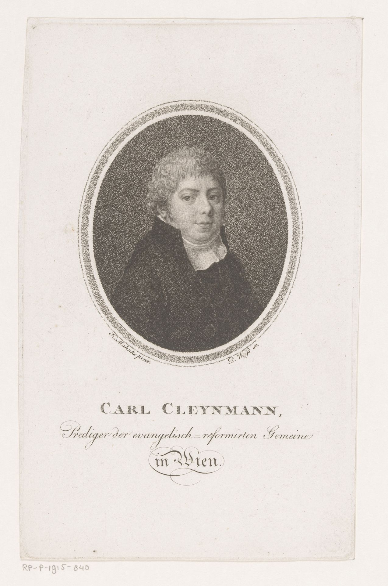 Portret van Carl Cleijnmann by David Weiss