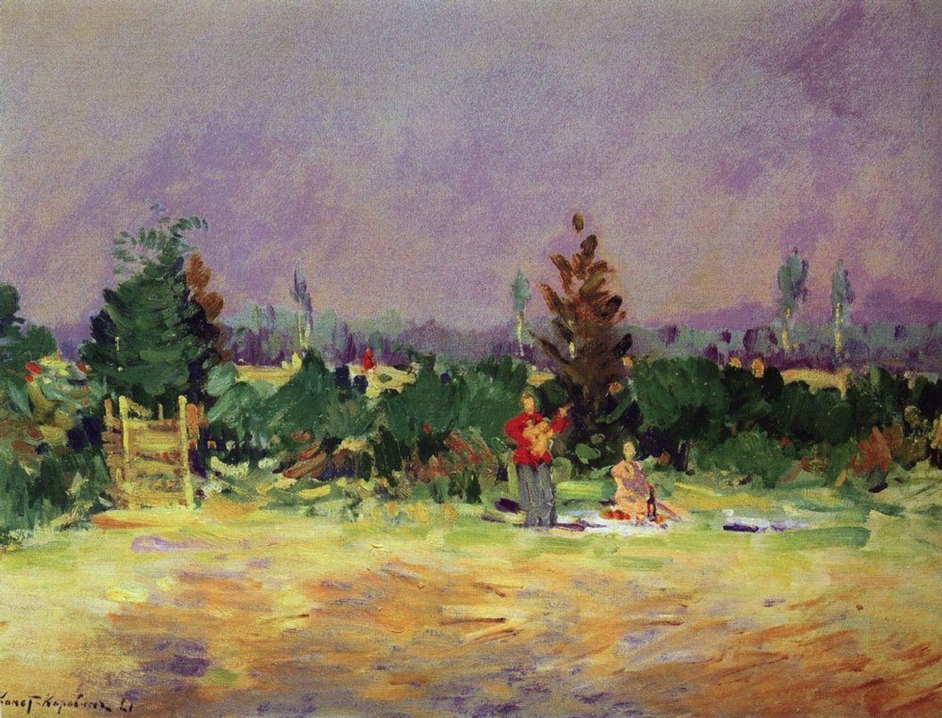 Hot day at Moscow by Konstantin Alexeevich Korovin