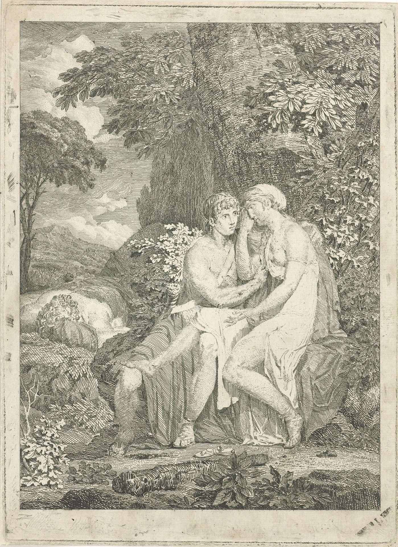 Orpheus troost Eurydice by Jean Grandjean