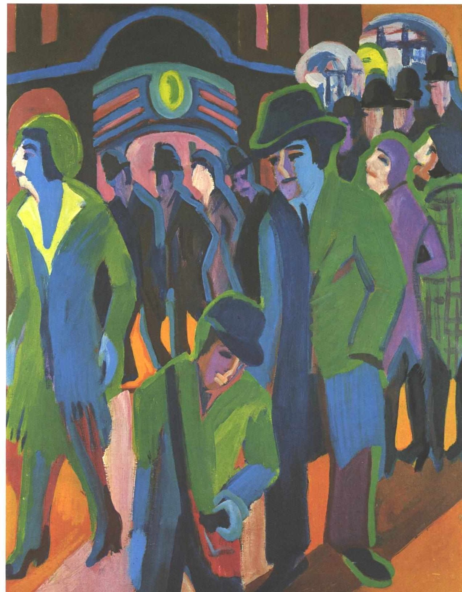 Street with Passangers by Ernst Ludwig Kirchner