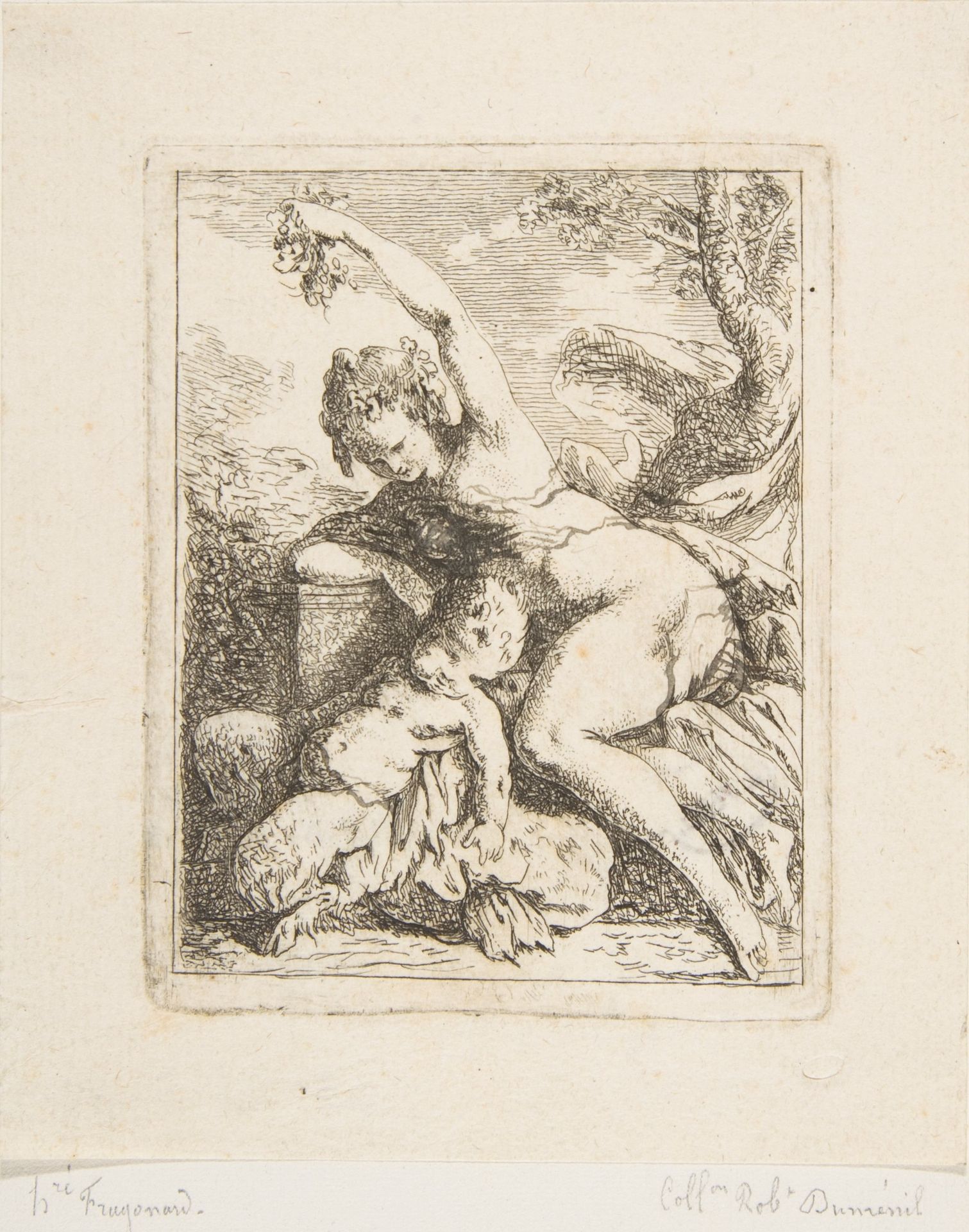 Bacchante et jeune satyre by Jean-Honoré Fragonard