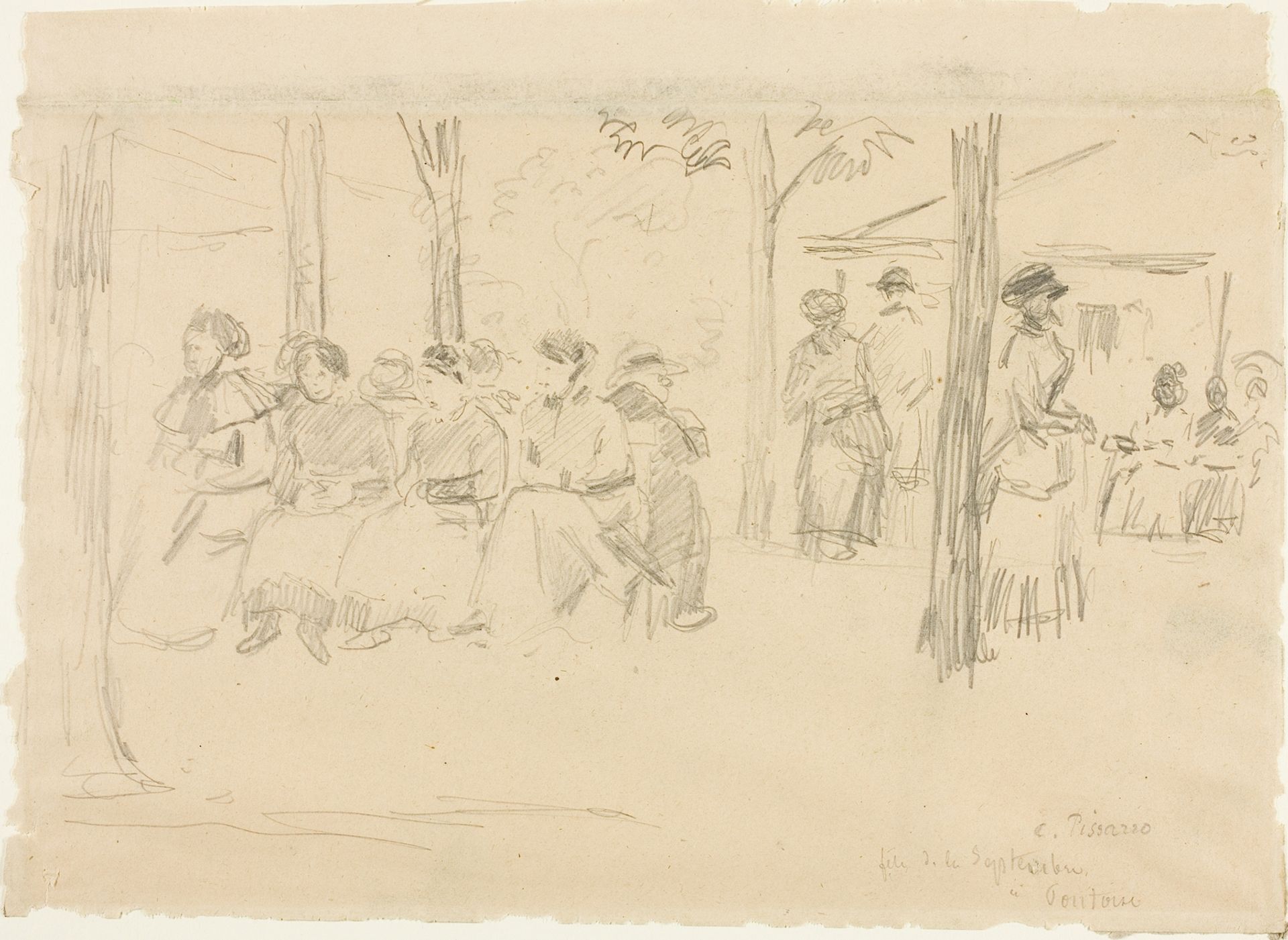Fête at Pontoise by Camille Pissarro