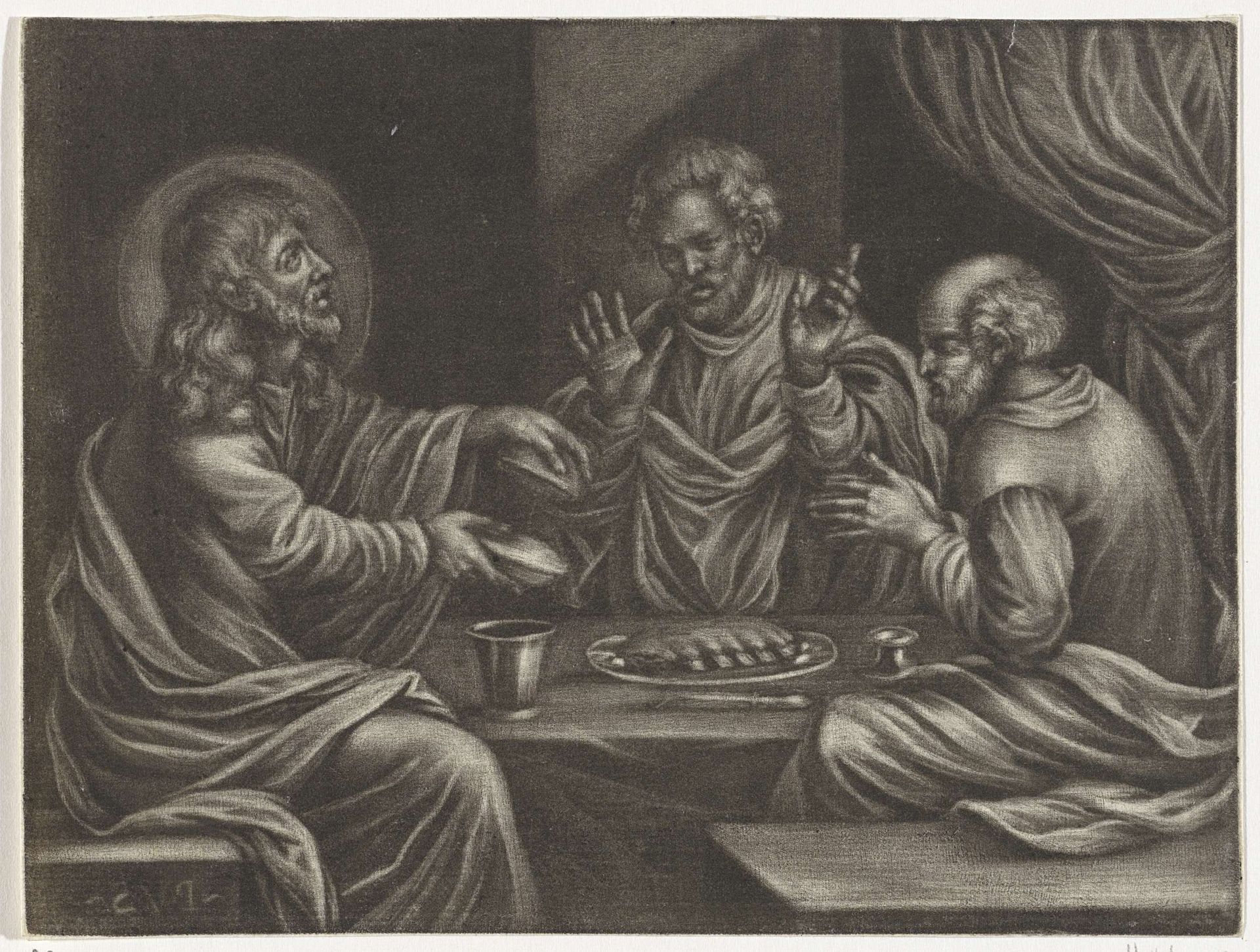 Maaltijd te Emmaüs by Paul van (II) Somer