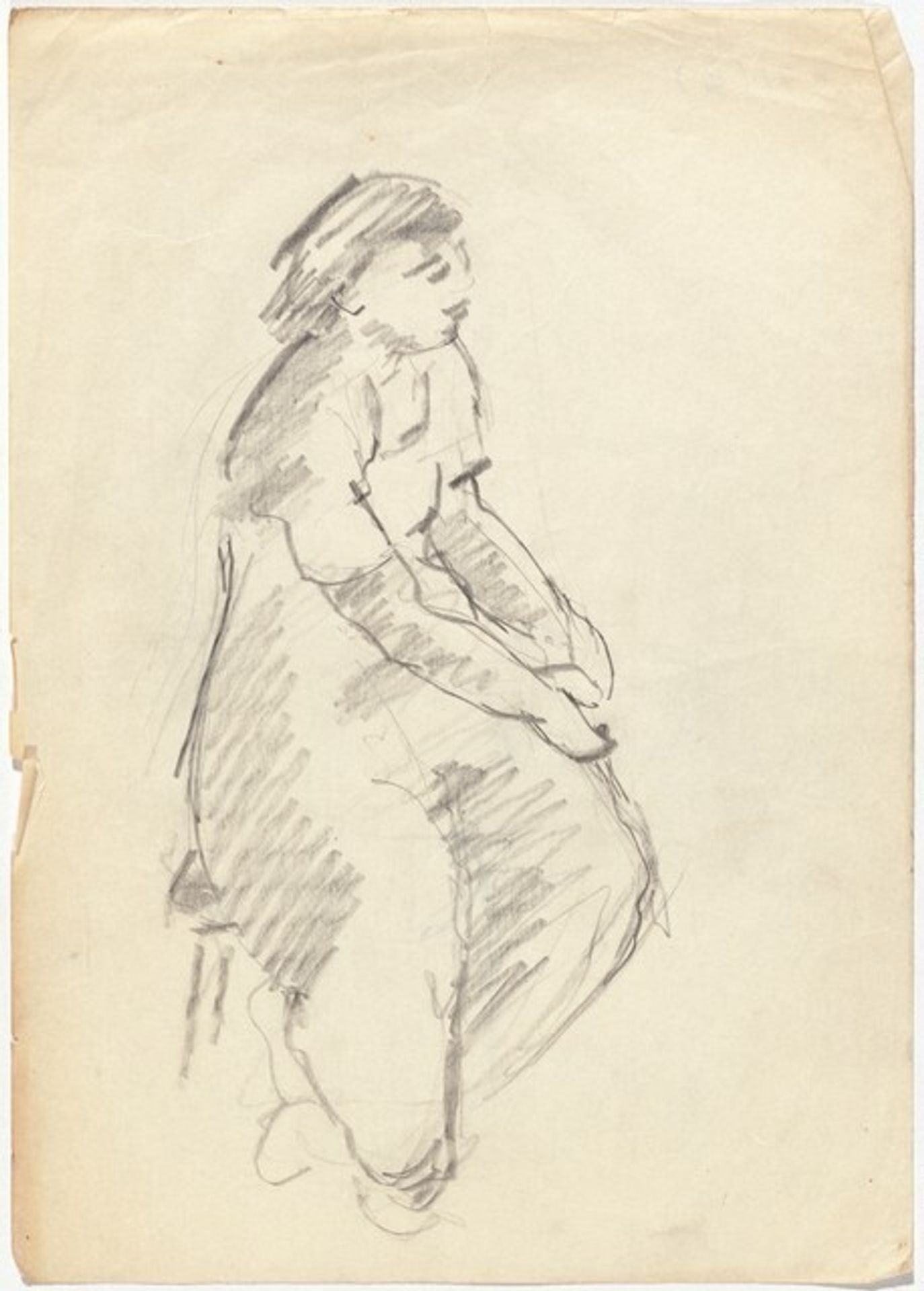 Seated Female Facing Right [recto] by Mark Rothko