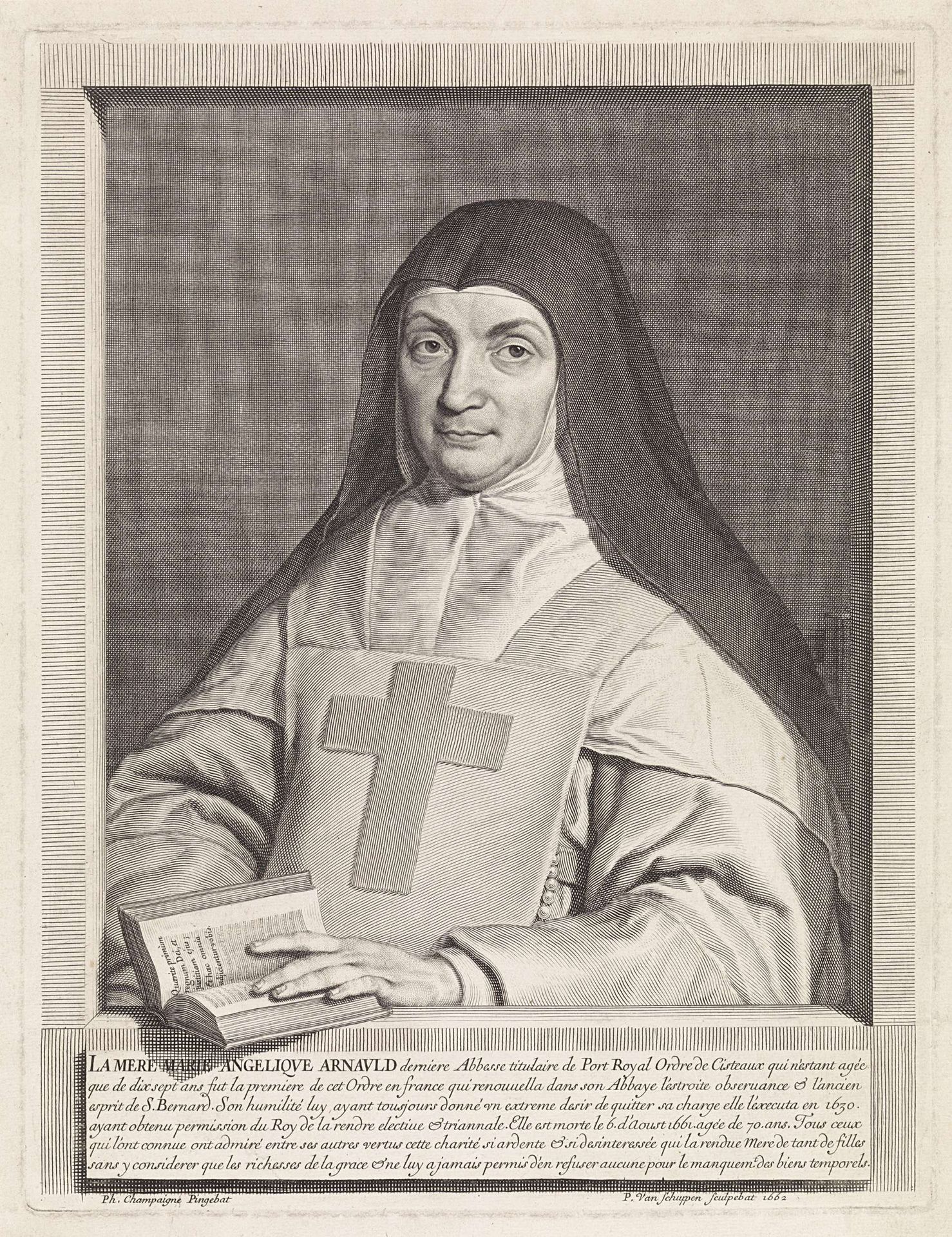 Portret van Marie Angelique Arnauld by Pieter van Schuppen
