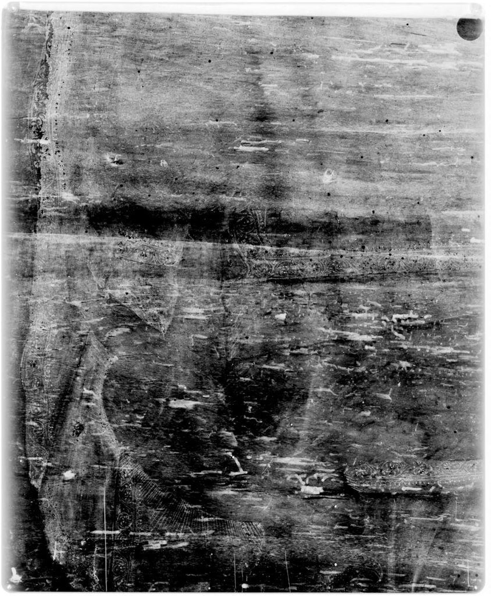 X-radiograph(s) of "Virgin Adoring Child" by Artist of original: Jacopo del Sellaio