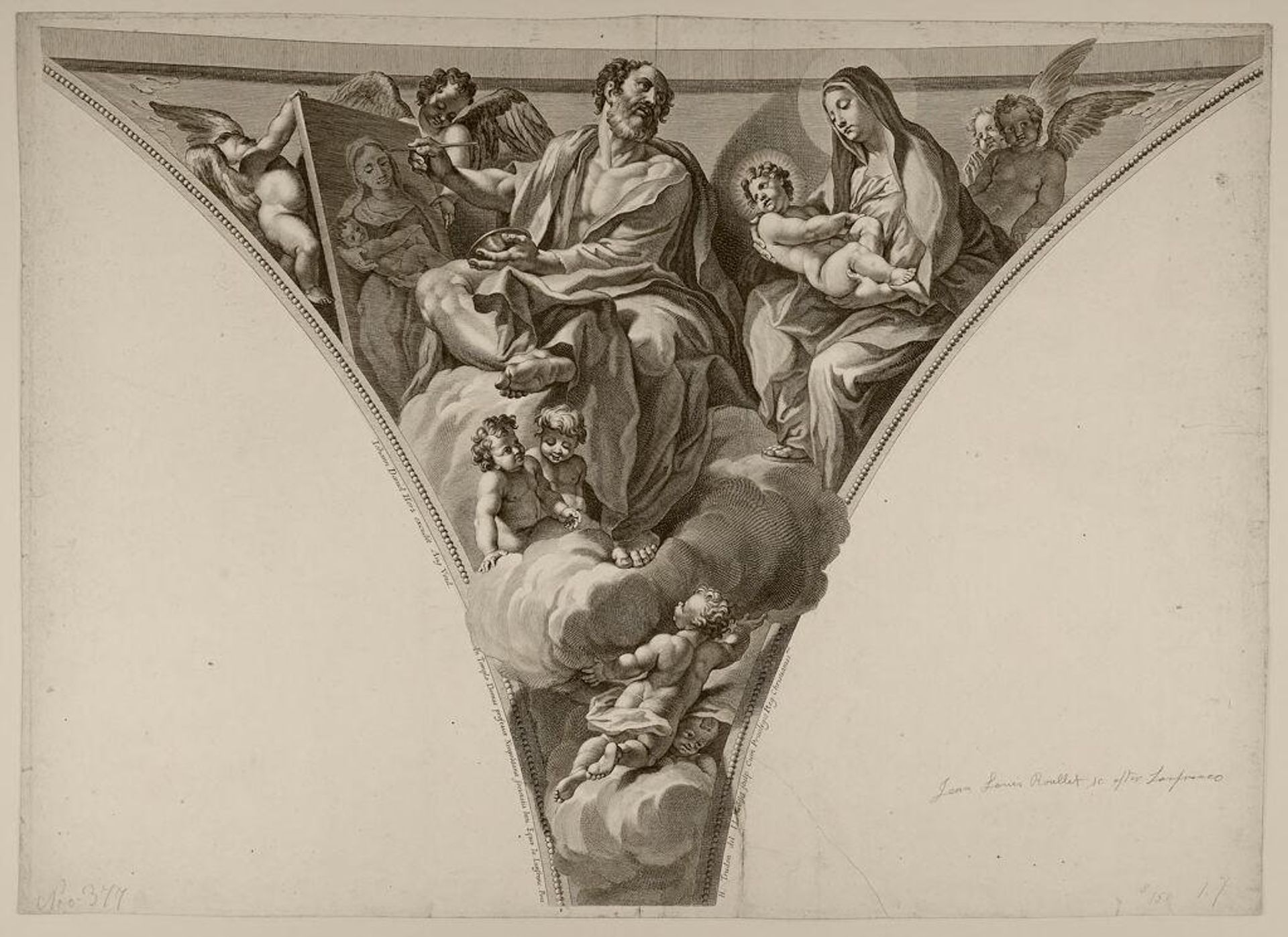 Saint Luke Painting the Virgin and Child by Jean Louis Roullet