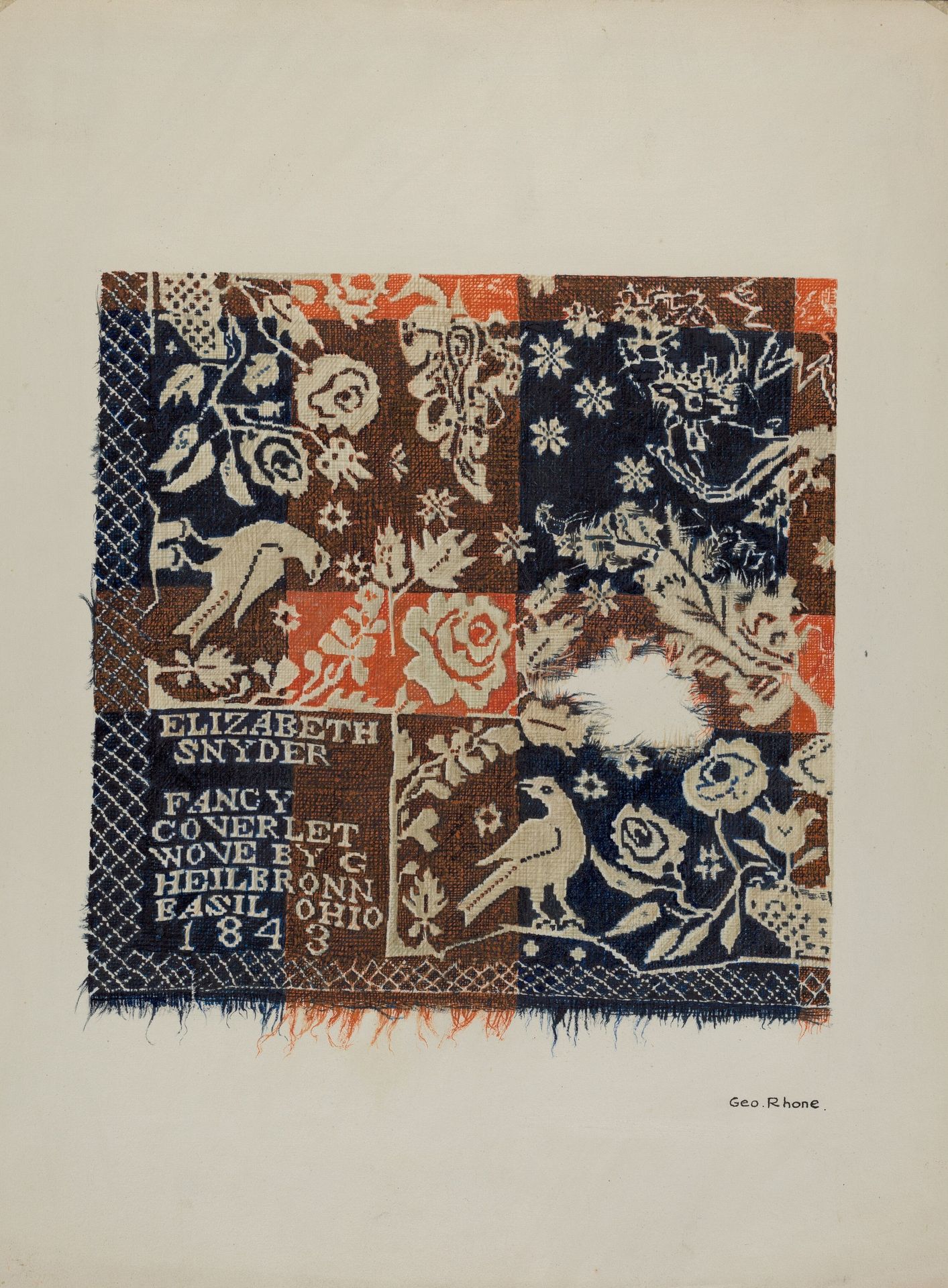 Eagle Coverlet by George E. Rhone