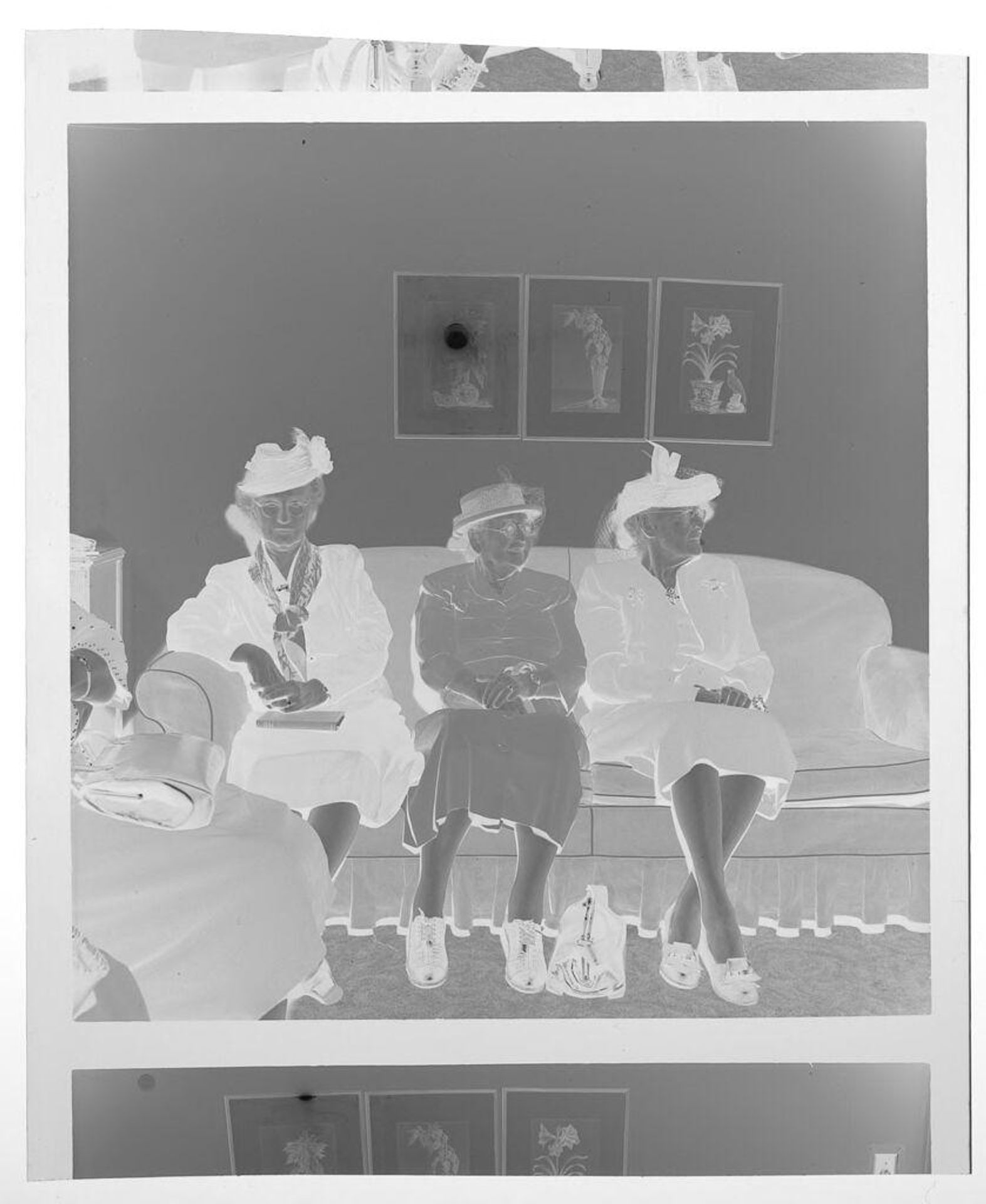 Untitled (elderly women on couch at DAR meeting) by Jack Gould