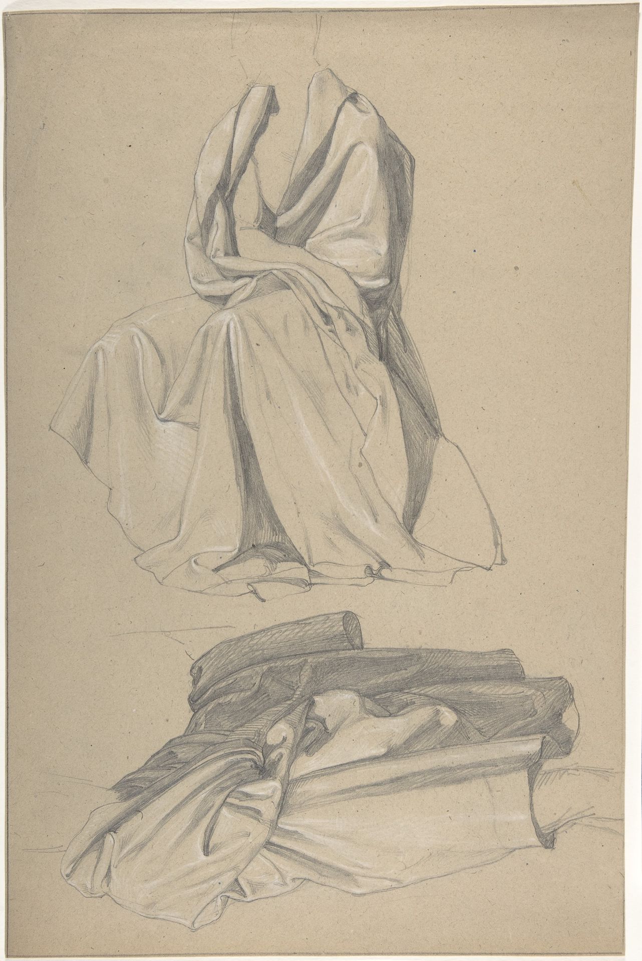 Drapery Study by Alfred Rethel