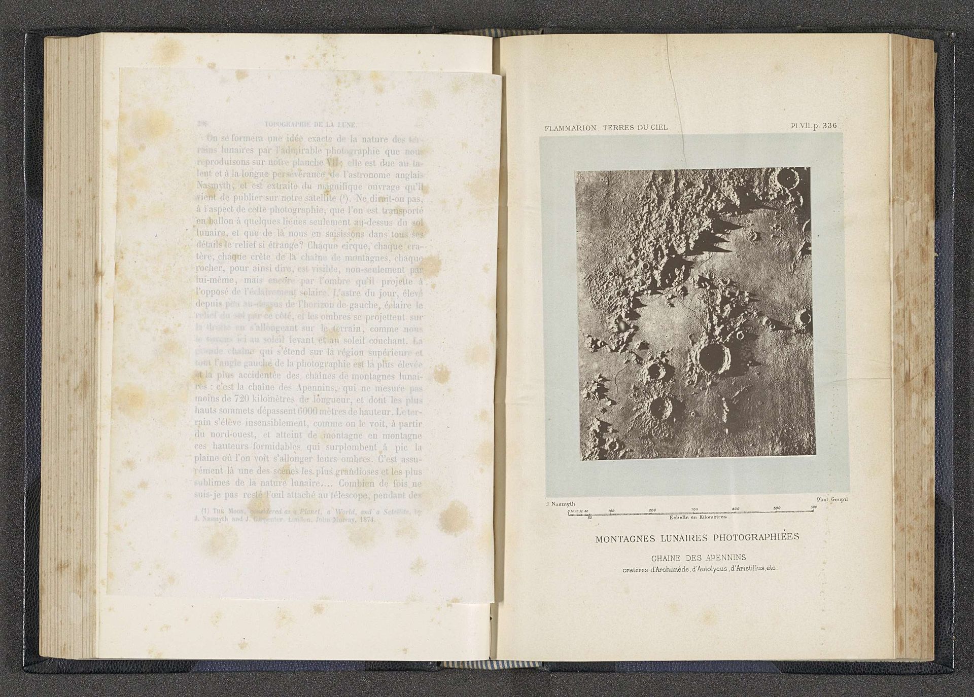Gipsmodel, voorstellende kraters op het oppervlak van de Maan by James Nasmyth