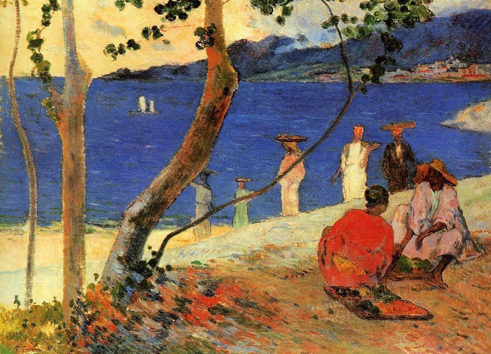 A seashore by Paul Gauguin