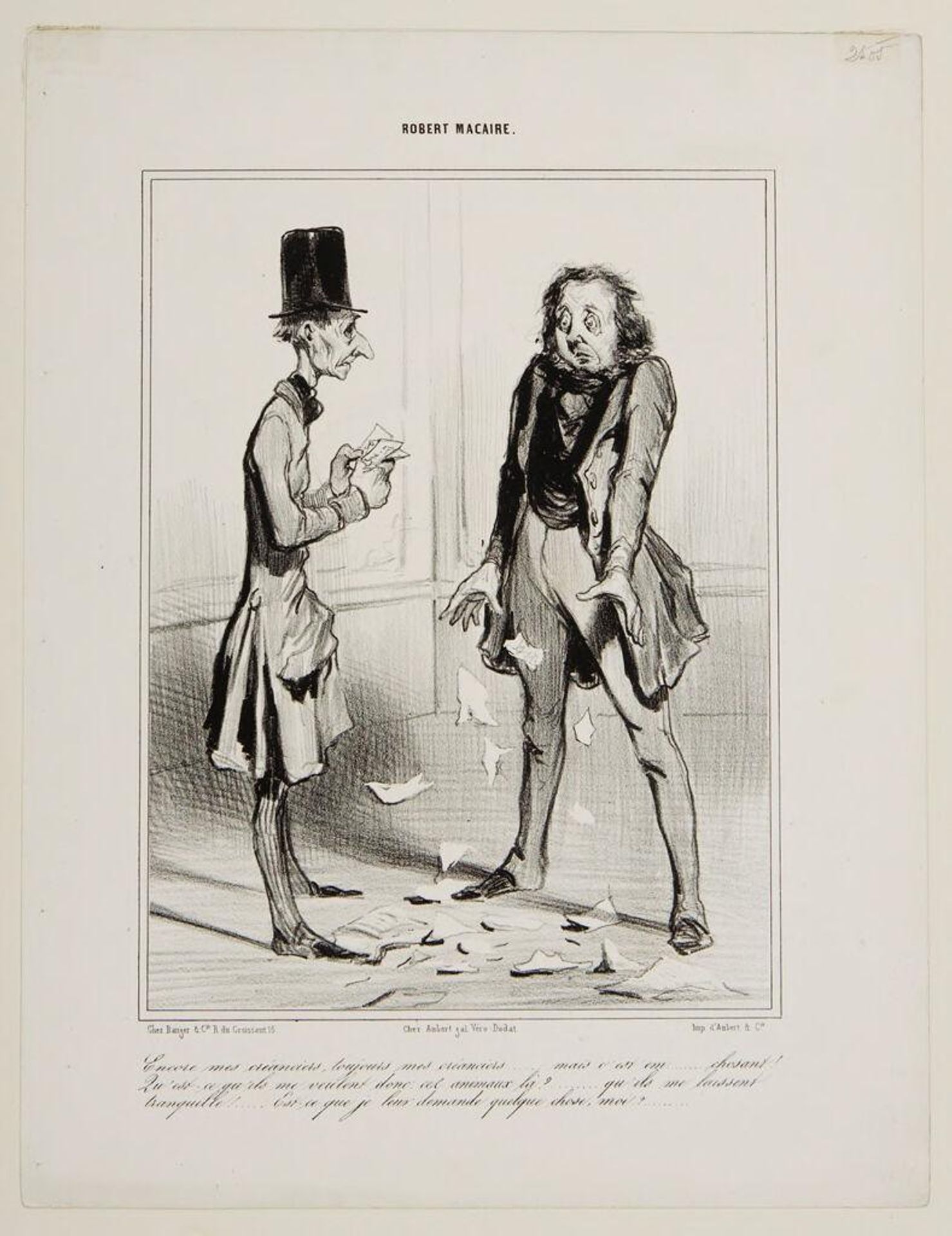 "Again My Creditors, Always . . ." by Honoré Daumier