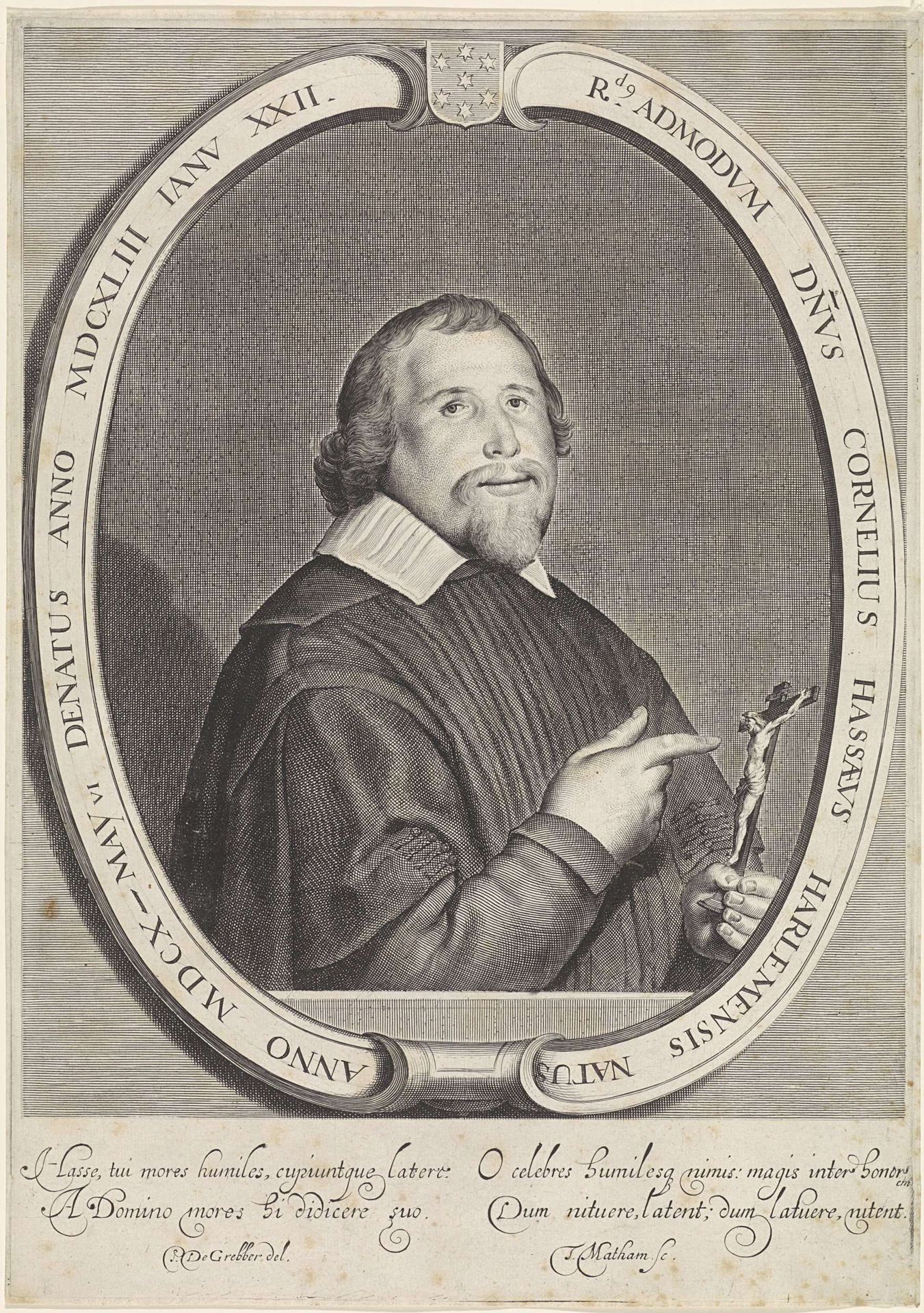 Portret van Cornelis Hassaeus by Theodor Matham