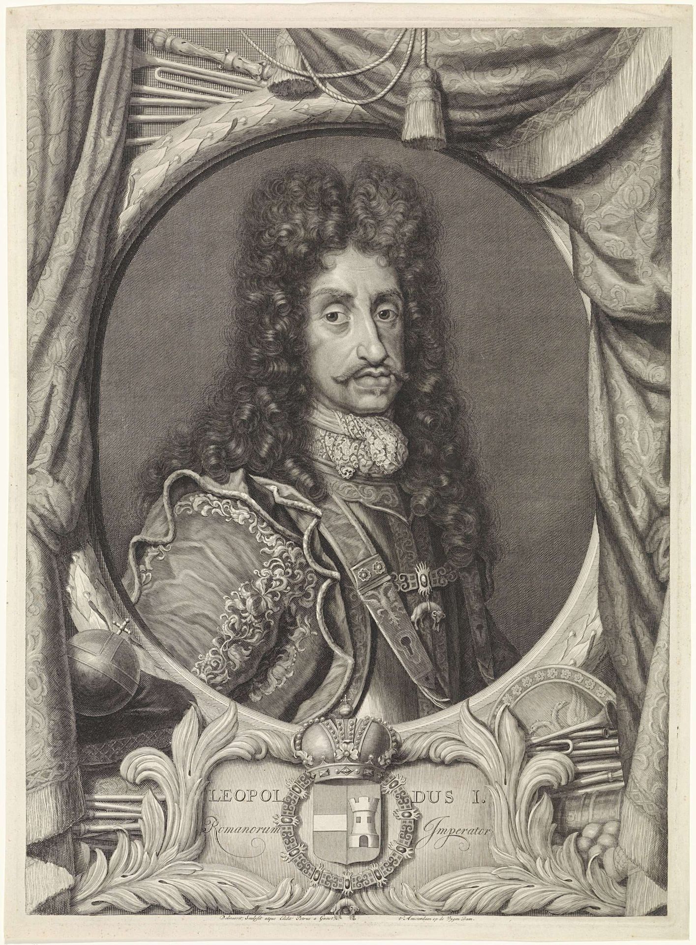 Portret van keizer Leopold I by Pieter van Gunst