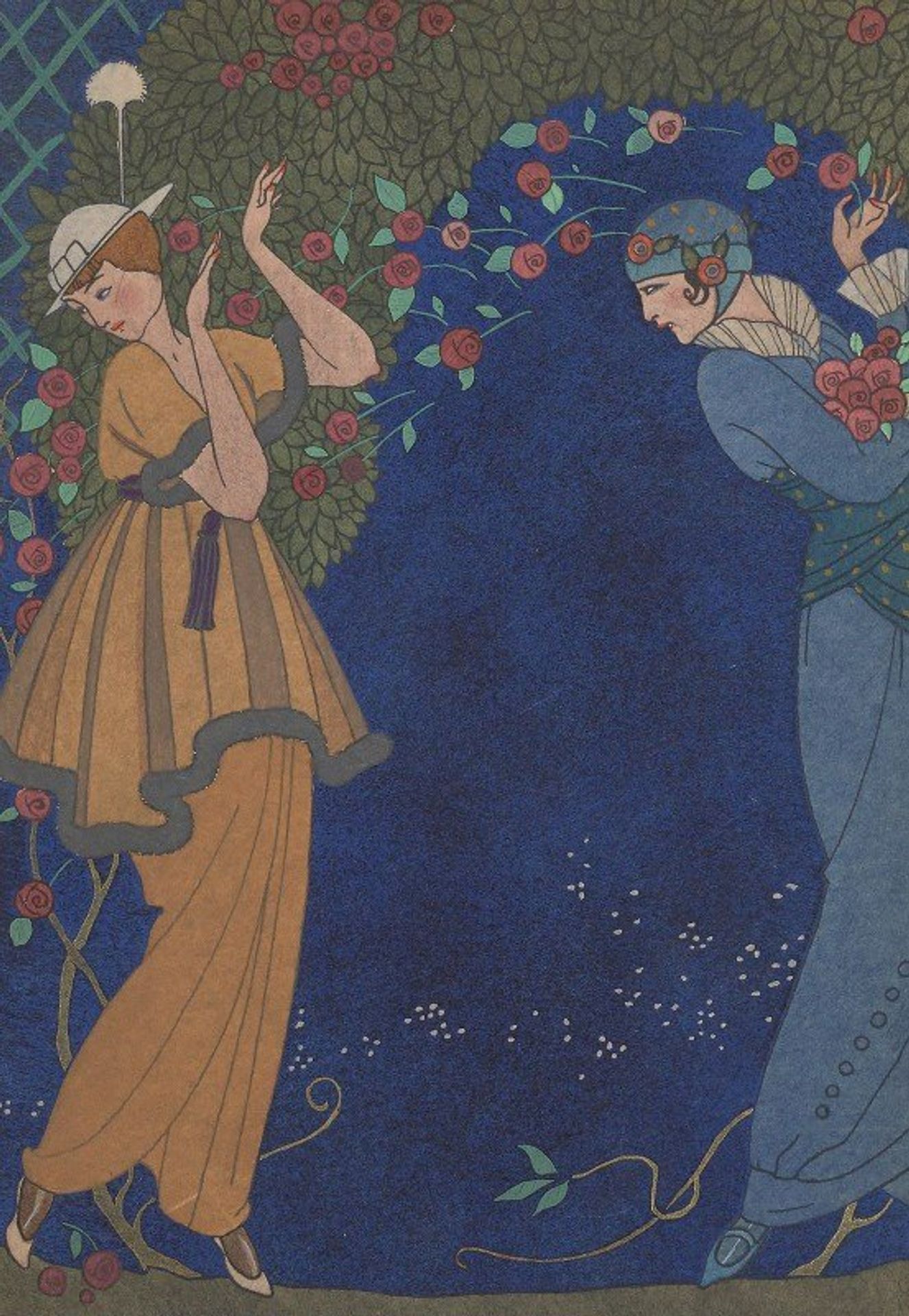 Roses dan la nuit by George Barbier