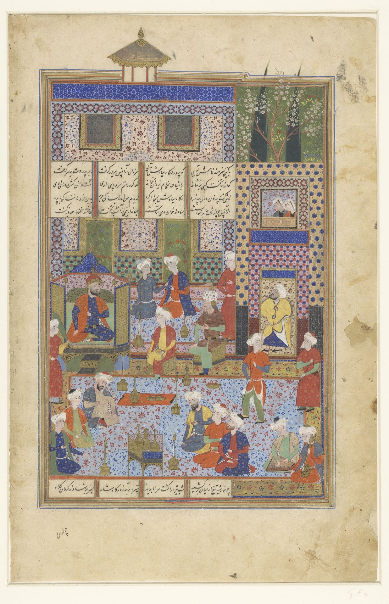 Rustam neemt afscheid van Shah Kai Khusrau by Husain Mirza Baiqara van Herat