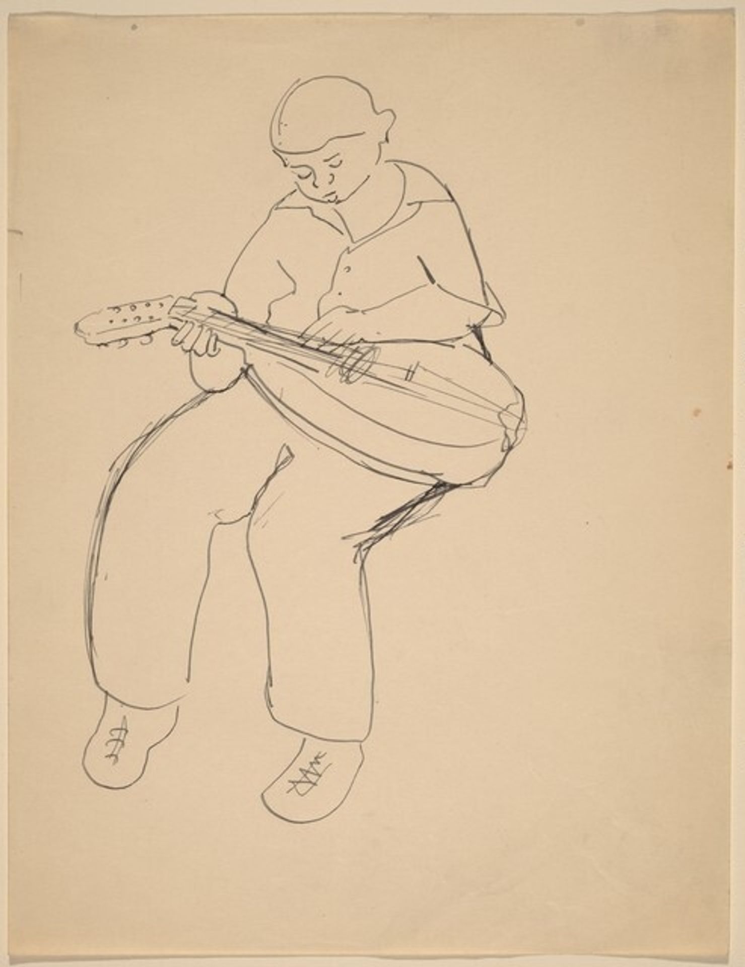 Young Boy Seated, Playing Lute by Mark Rothko
