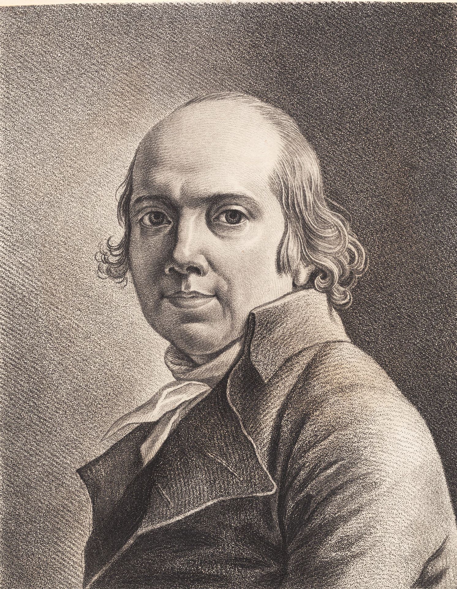 Jens Juels tegnede selvportræt by J.F. Clemens