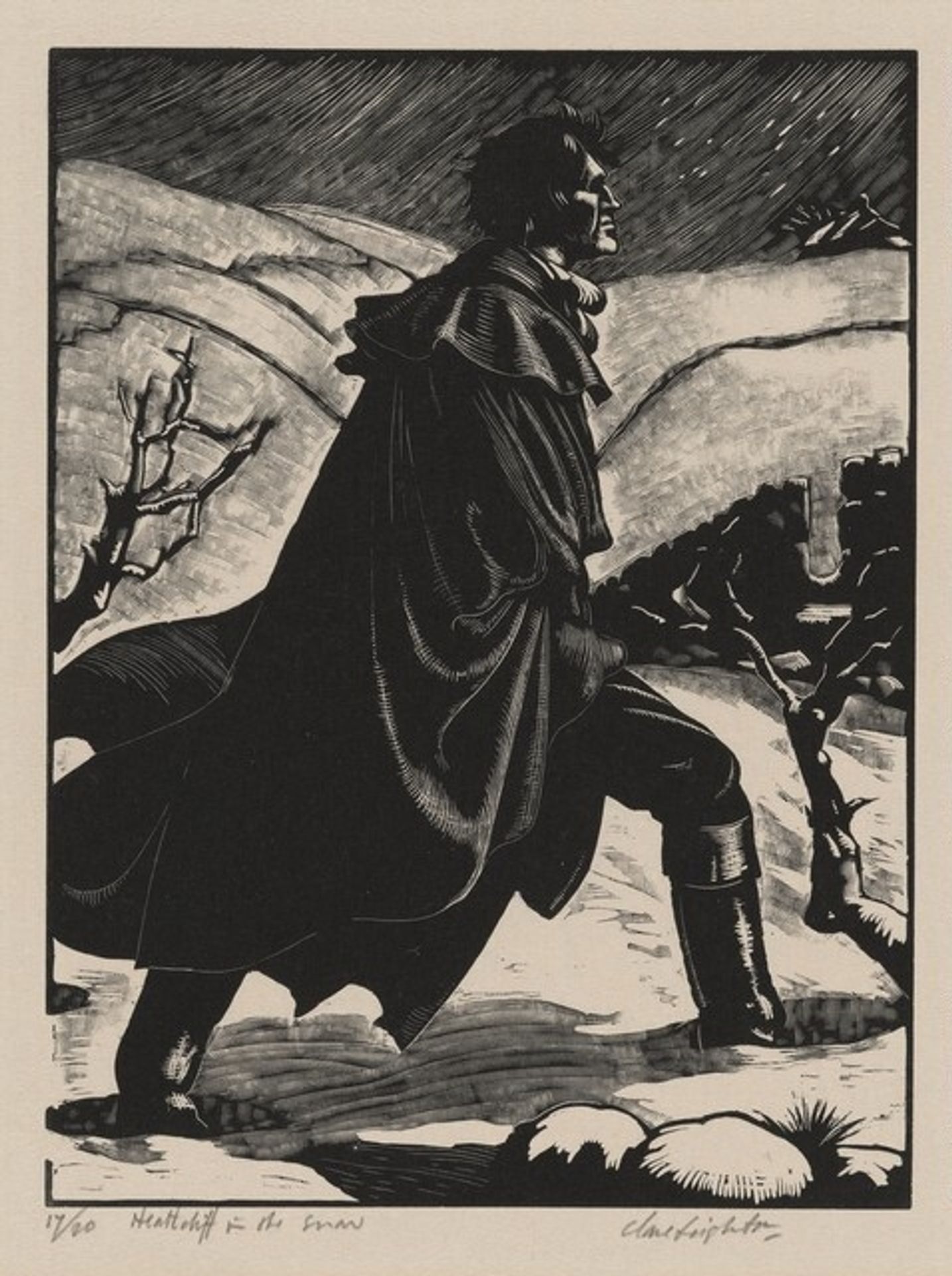 Heathcliff in the Snow by Clare Leighton