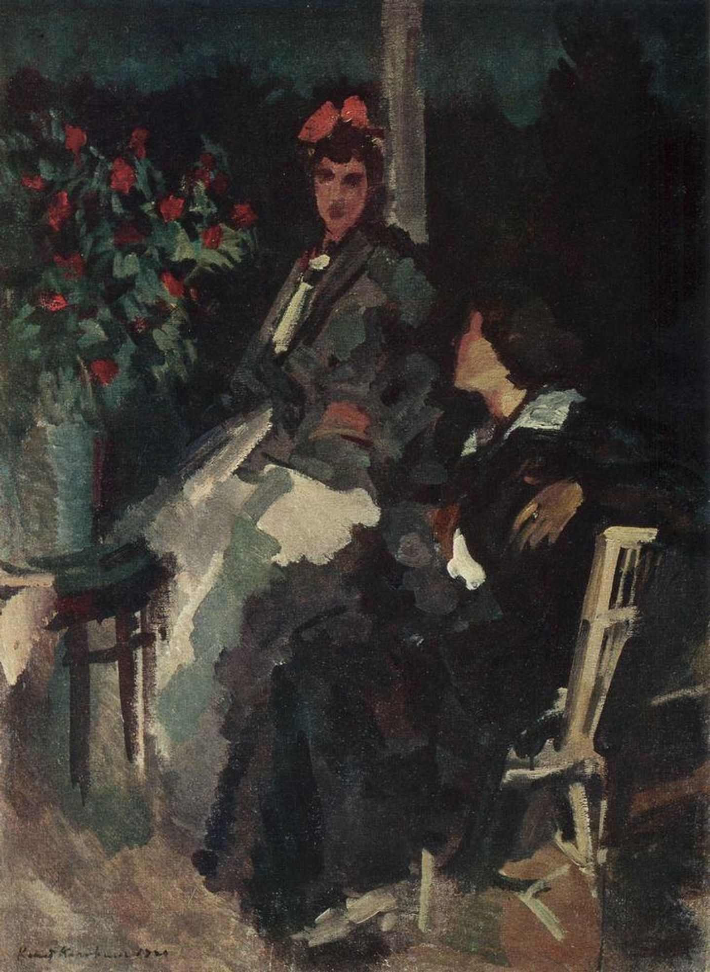 On the terrace by Konstantin Alexeevich Korovin